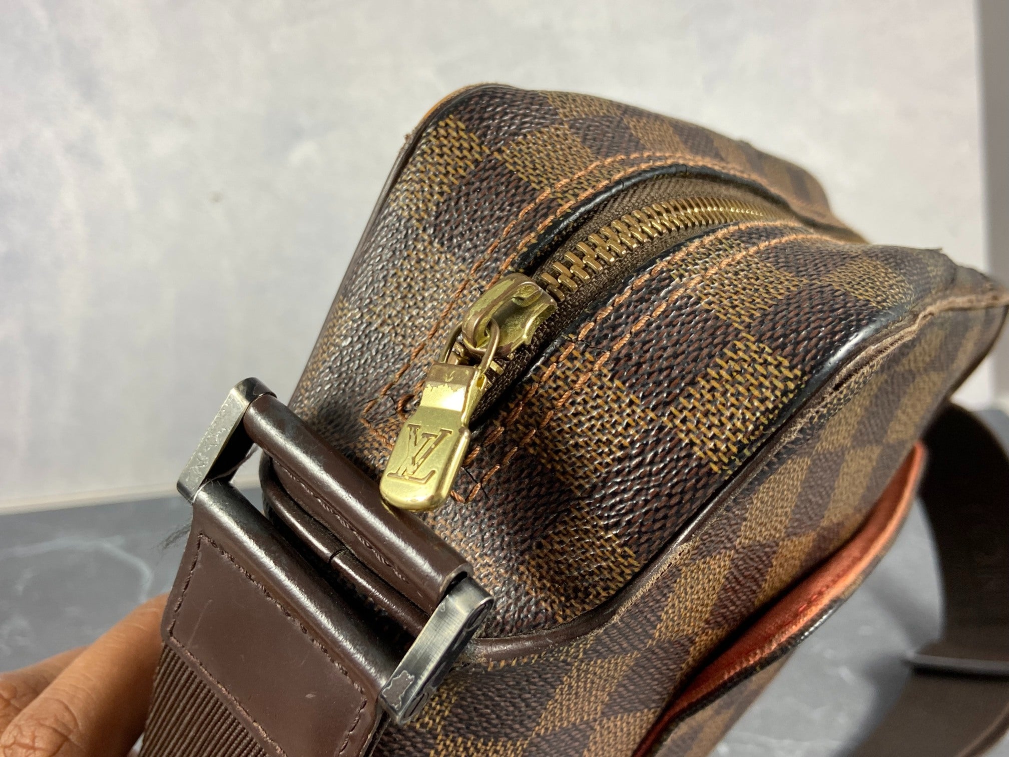 Louis Vuitton Olav PM Messenger Bag Damier Ebene Canvas