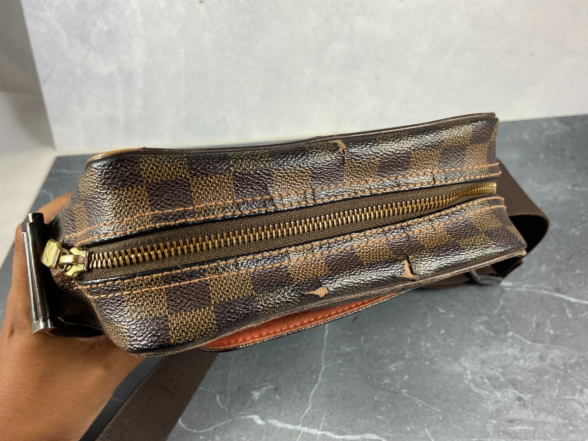 Louis Vuitton Olav PM Messenger Bag Damier Ebene Canvas