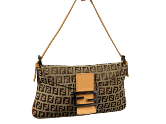 Fendi Mamma Baguette Bag Beige Zucchino Monogram