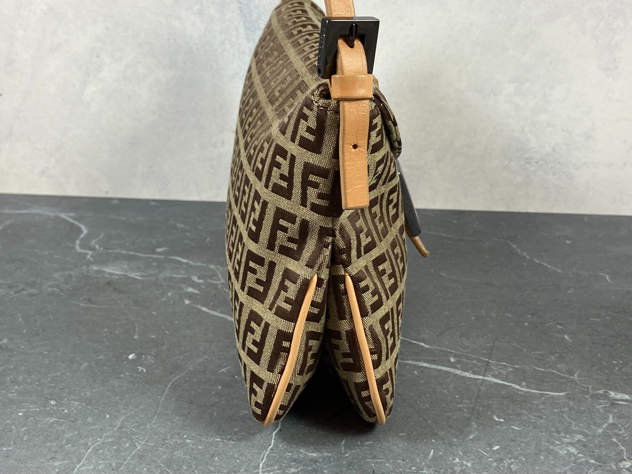 Fendi Mamma Baguette Bag Beige Zucchino Monogram
