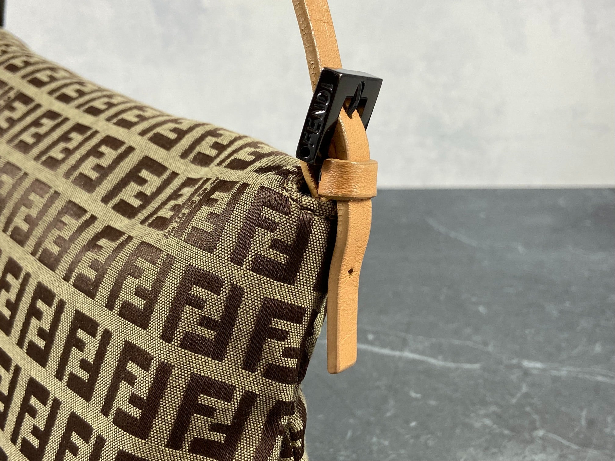 Fendi Mamma Baguette Bag Beige Zucchino Monogram