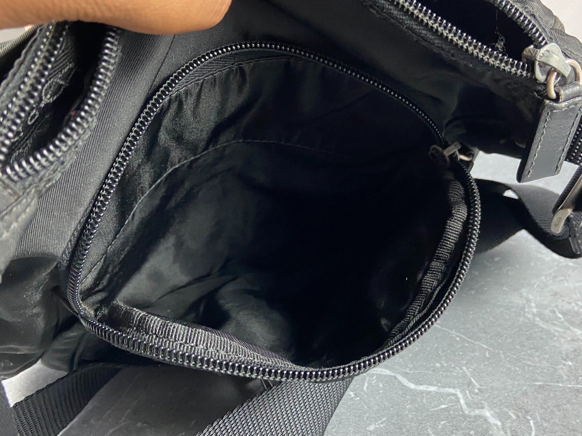 Prada Tessuto Nylon Shoulder / Messenger Bag Black