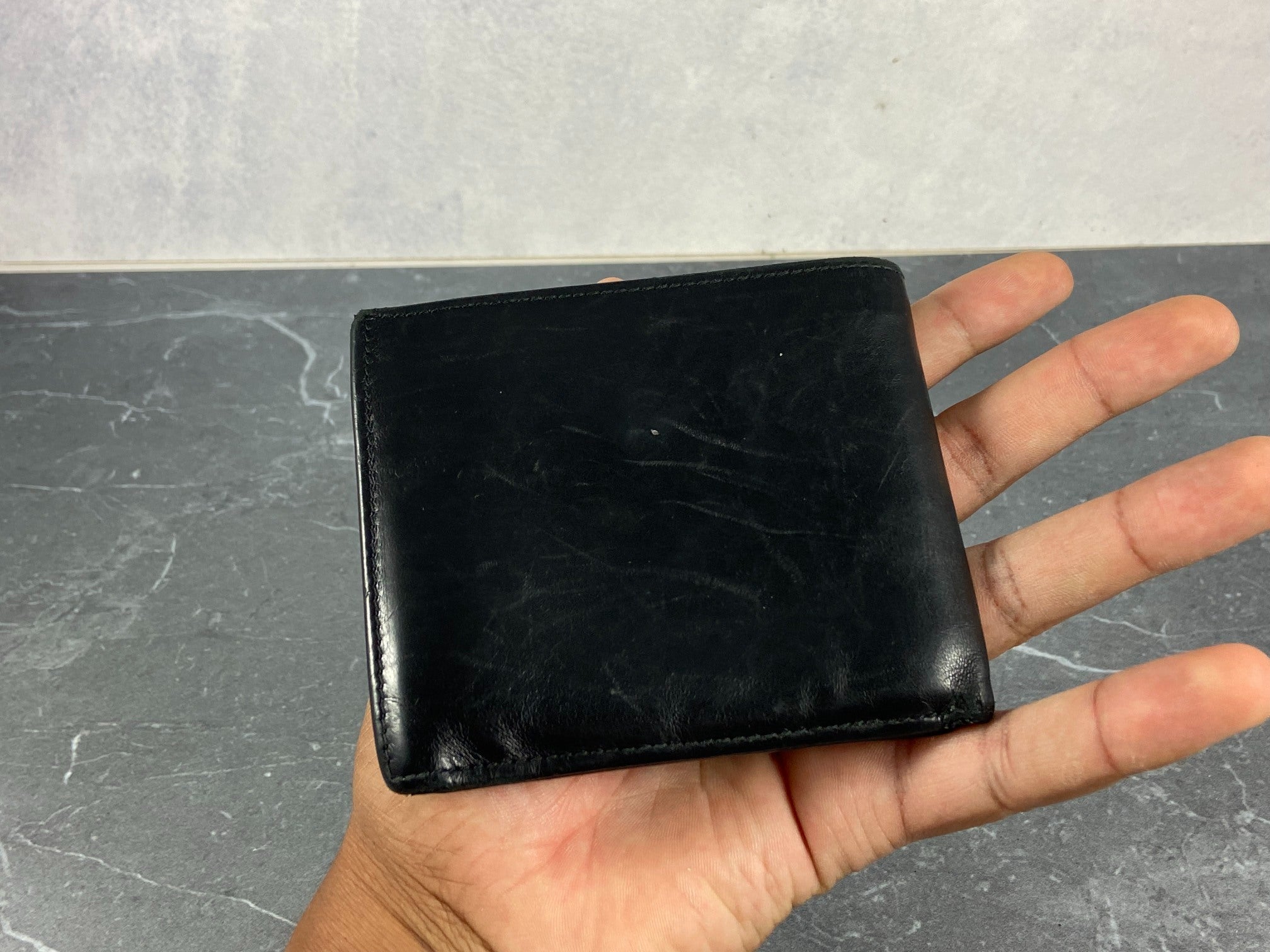 Prada Leather Bifold Wallet Black