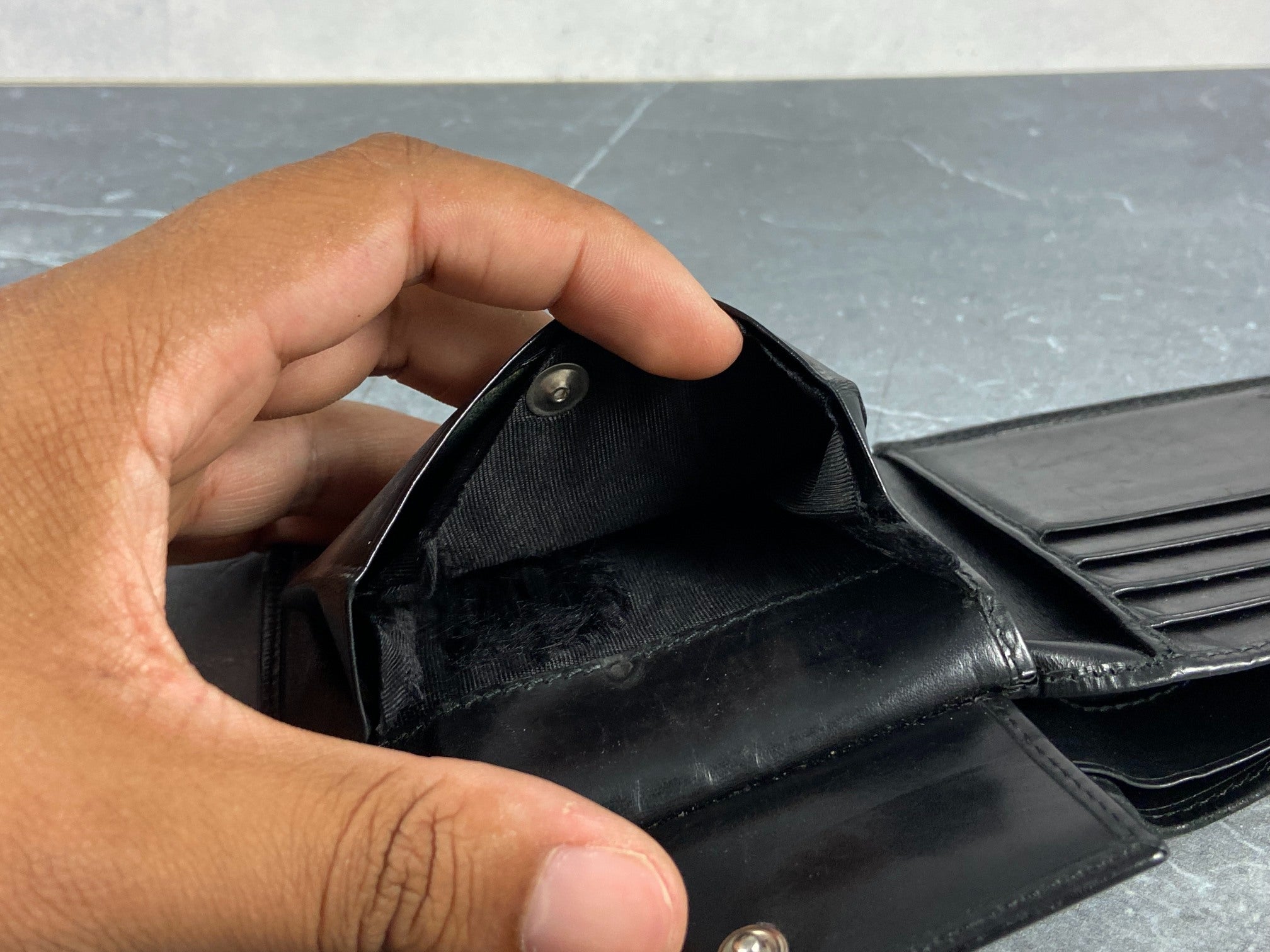 Prada Leather Bifold Wallet Black