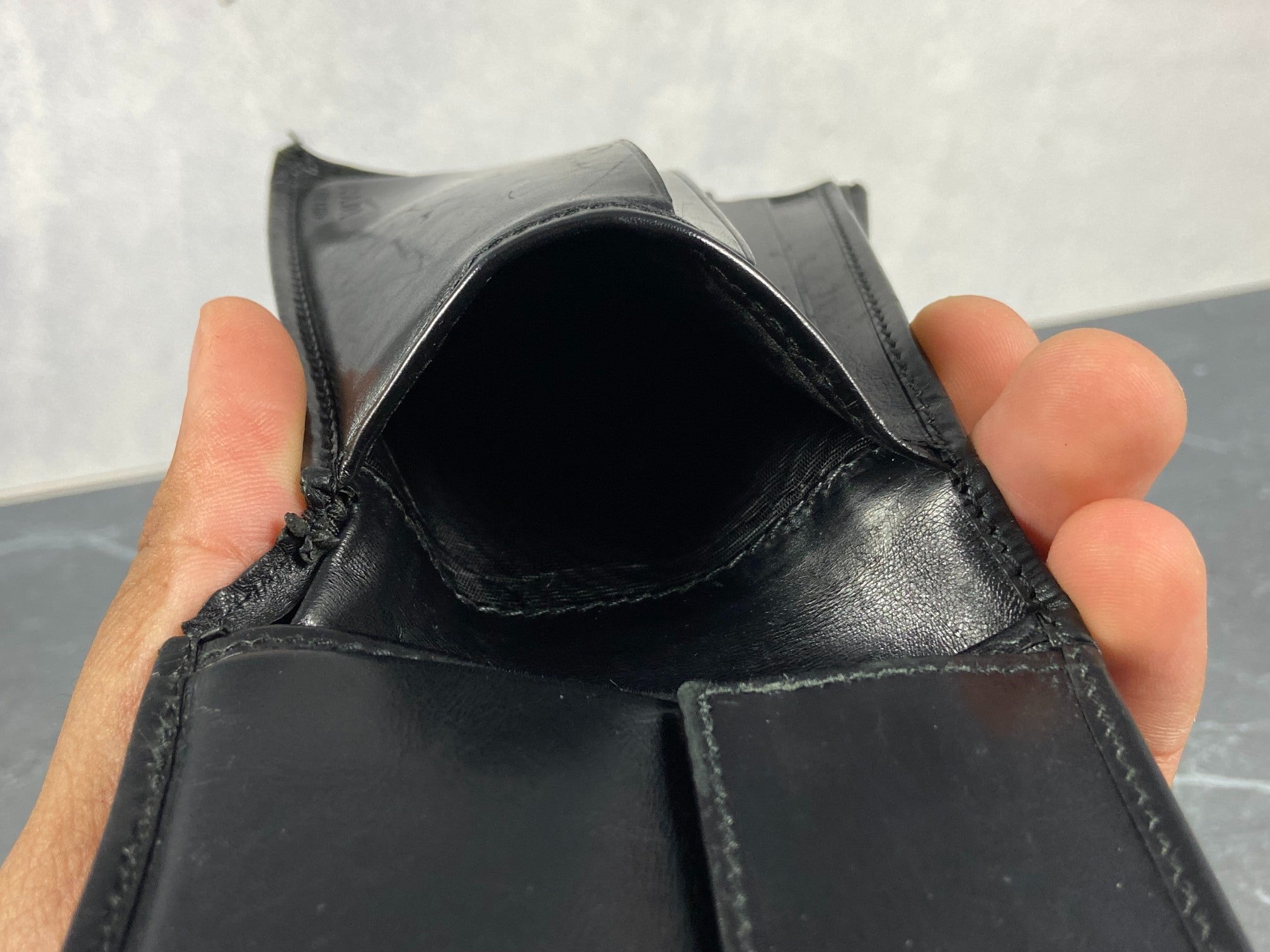 Prada Leather Bifold Wallet Black