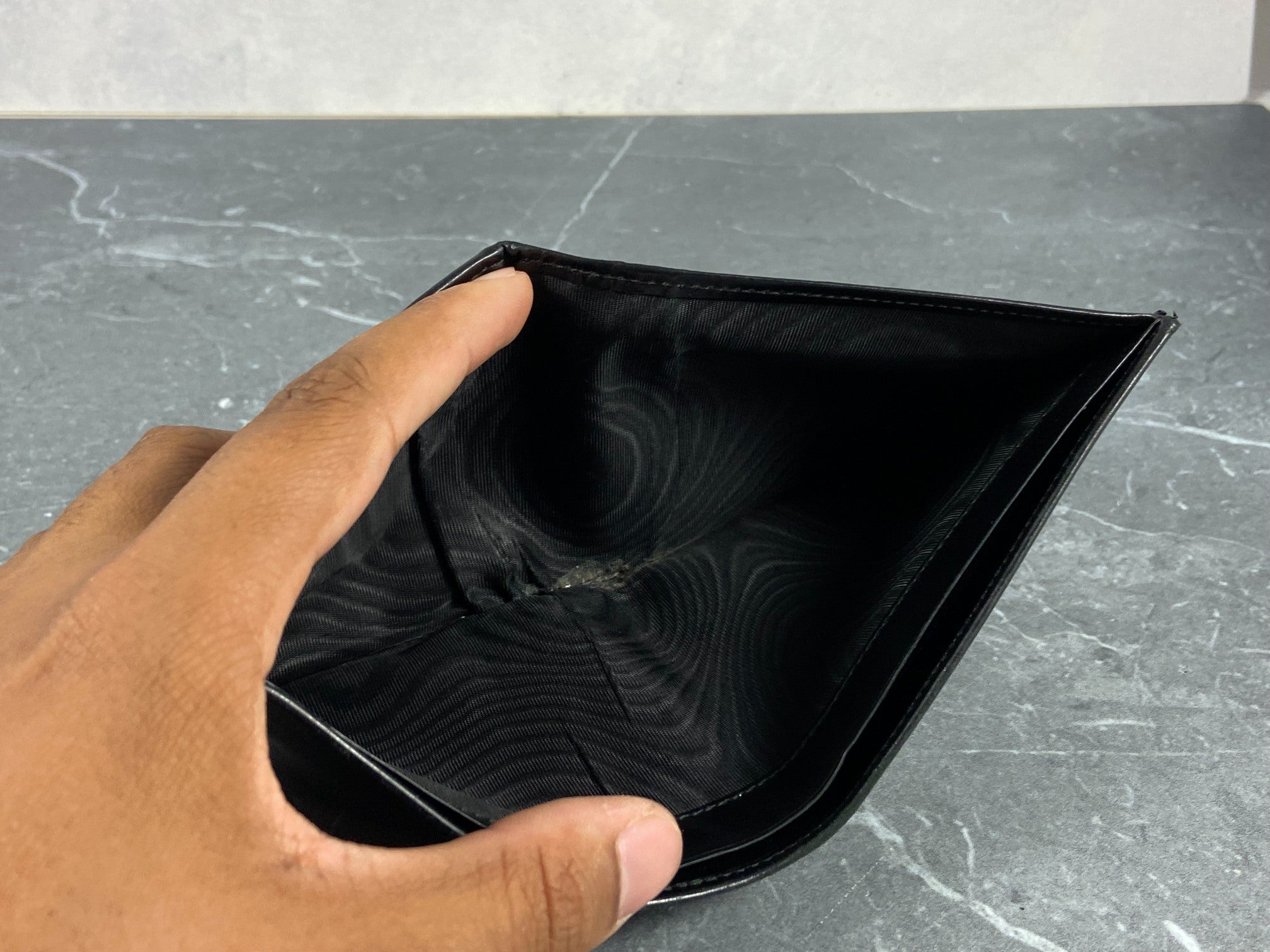Prada Leather Bifold Wallet Black