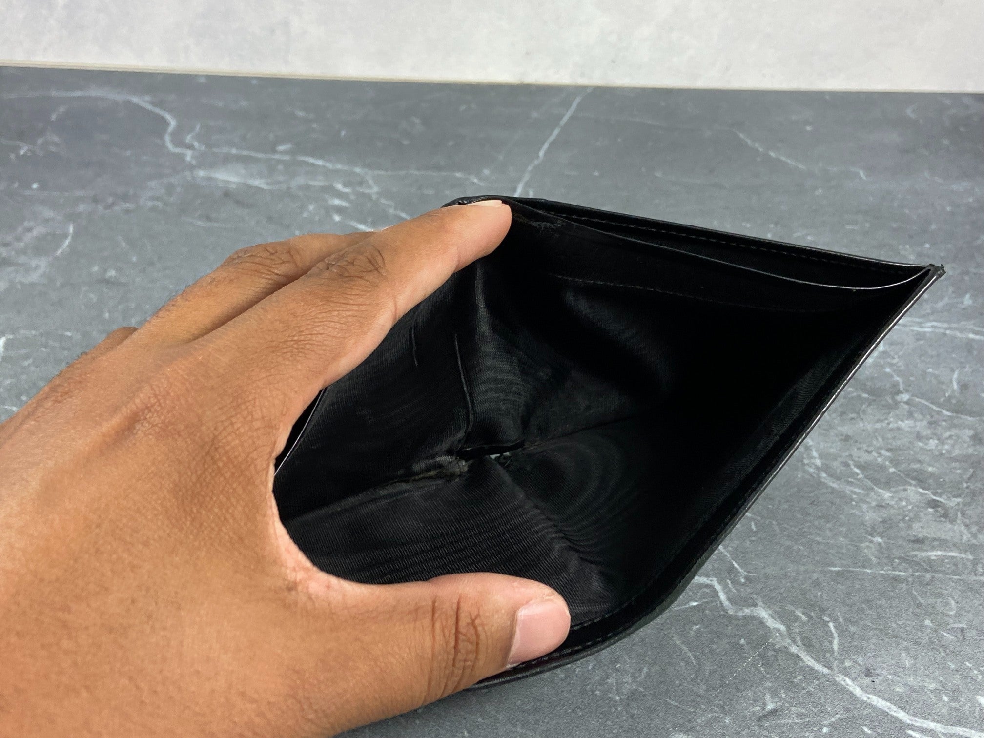 Prada Leather Bifold Wallet Black