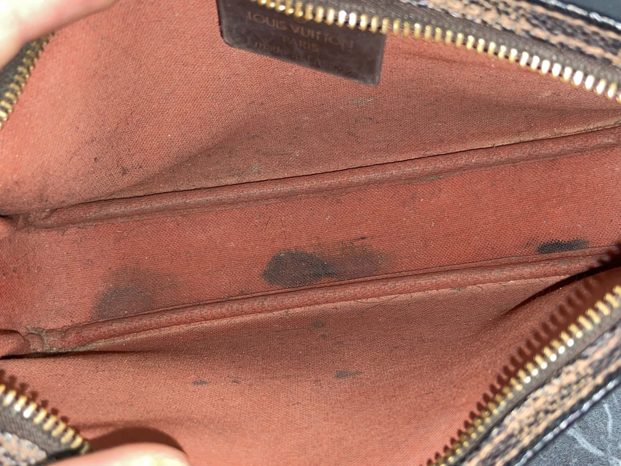 Louis Vuitton Navona Pochette Accessoires Damier Ebene Canvas