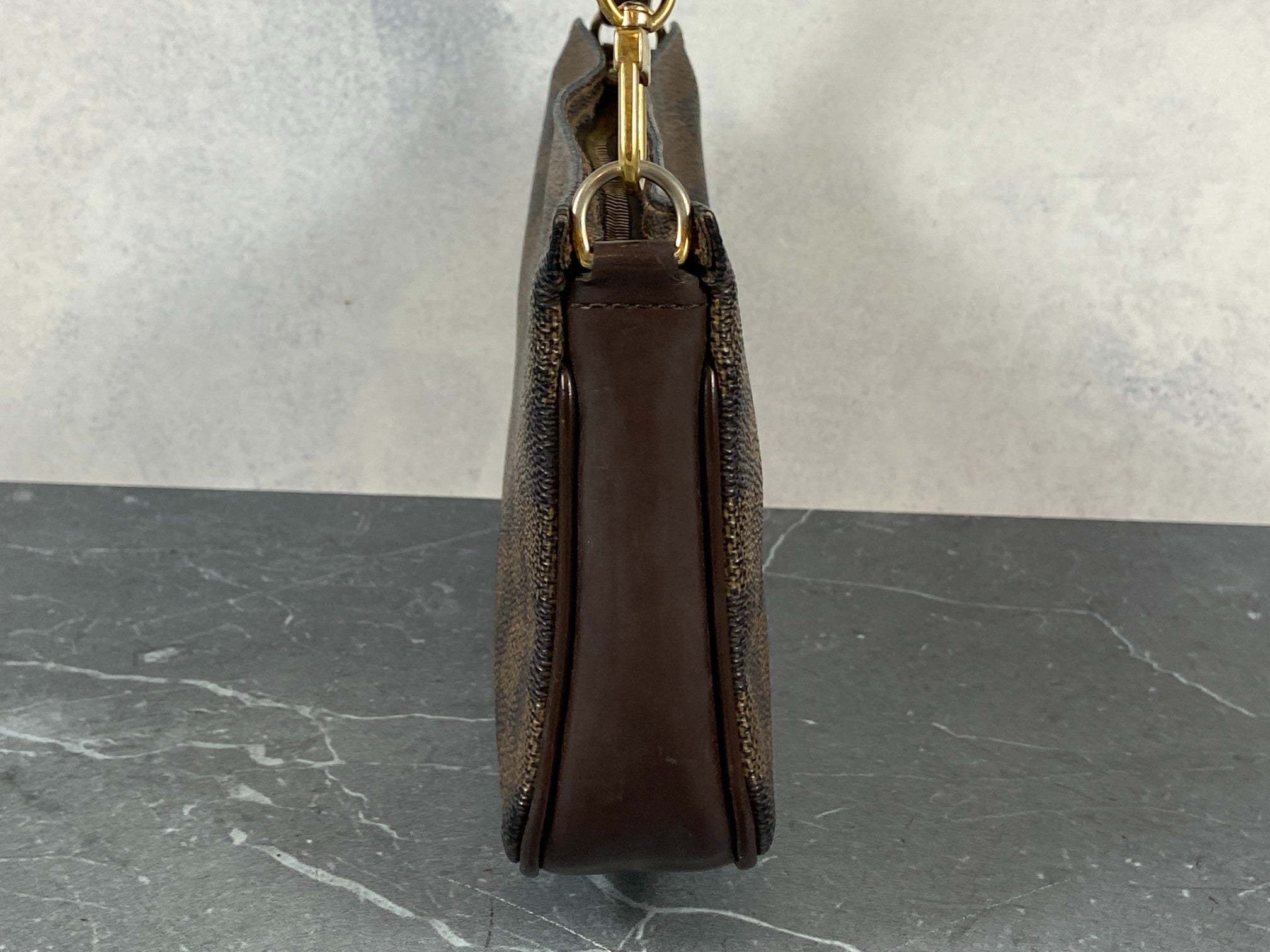 Louis Vuitton Navona Pochette Accessoires Damier Ebene Canvas