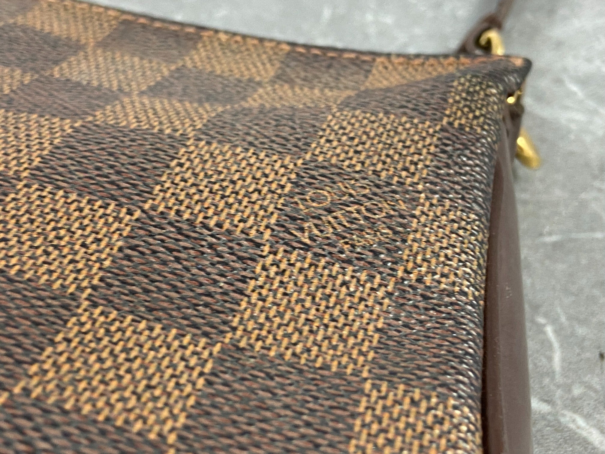 Louis Vuitton Navona Pochette Accessoires Damier Ebene Canvas