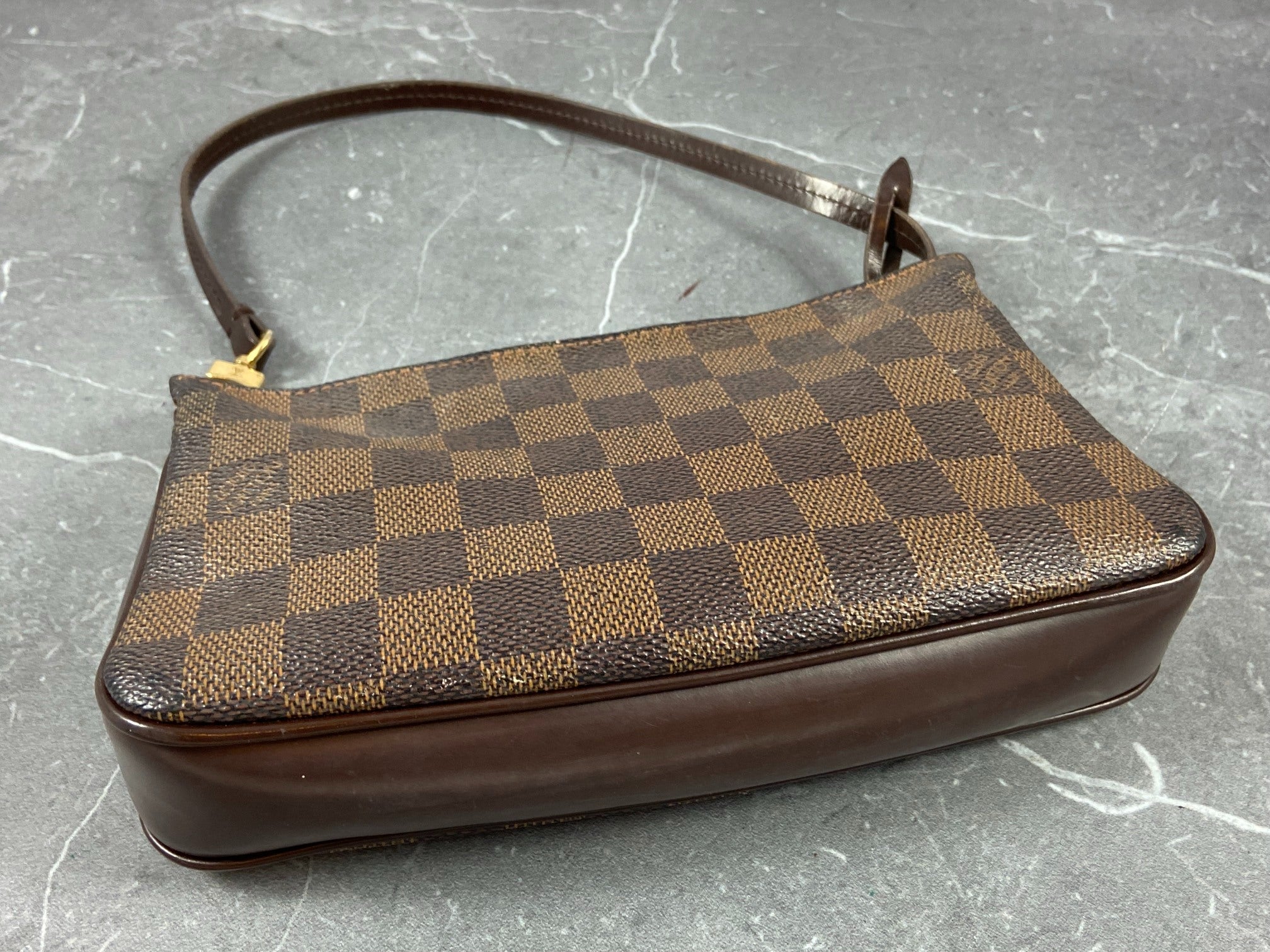 Louis Vuitton Navona Pochette Accessoires Damier Ebene Canvas