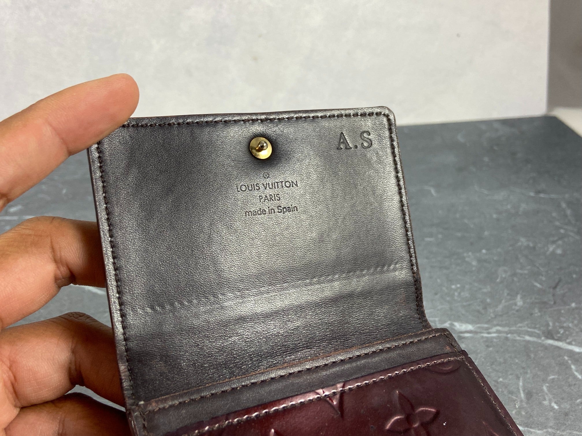 Louis Vuitton Small Wallet Amaranth Vernis Leather