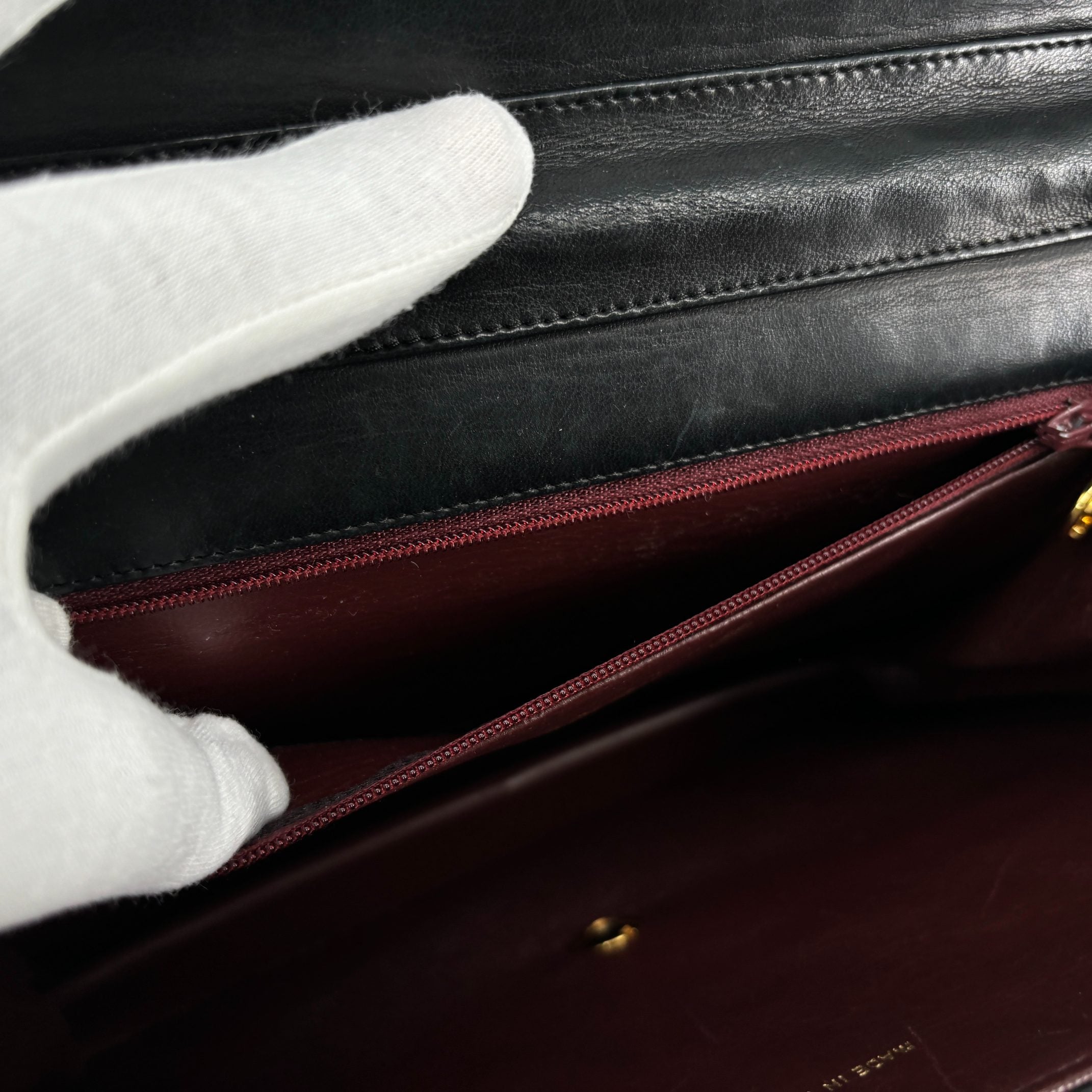 Chanel Single Flap Bag Push-Lock Black Matelassé Leather incl. Dustbag