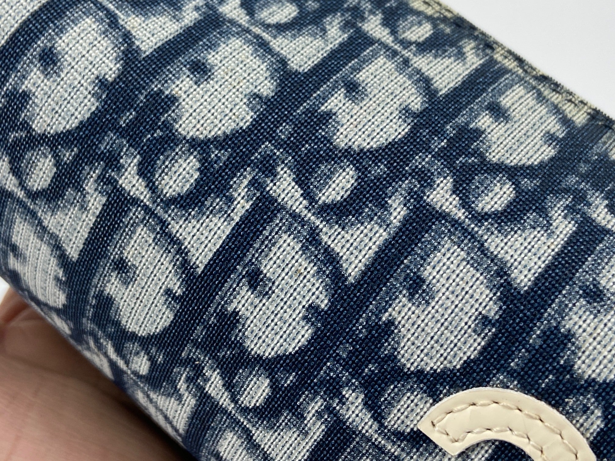 Christian Dior Oblique Clutch / Pouch Blue Trotter Monogram