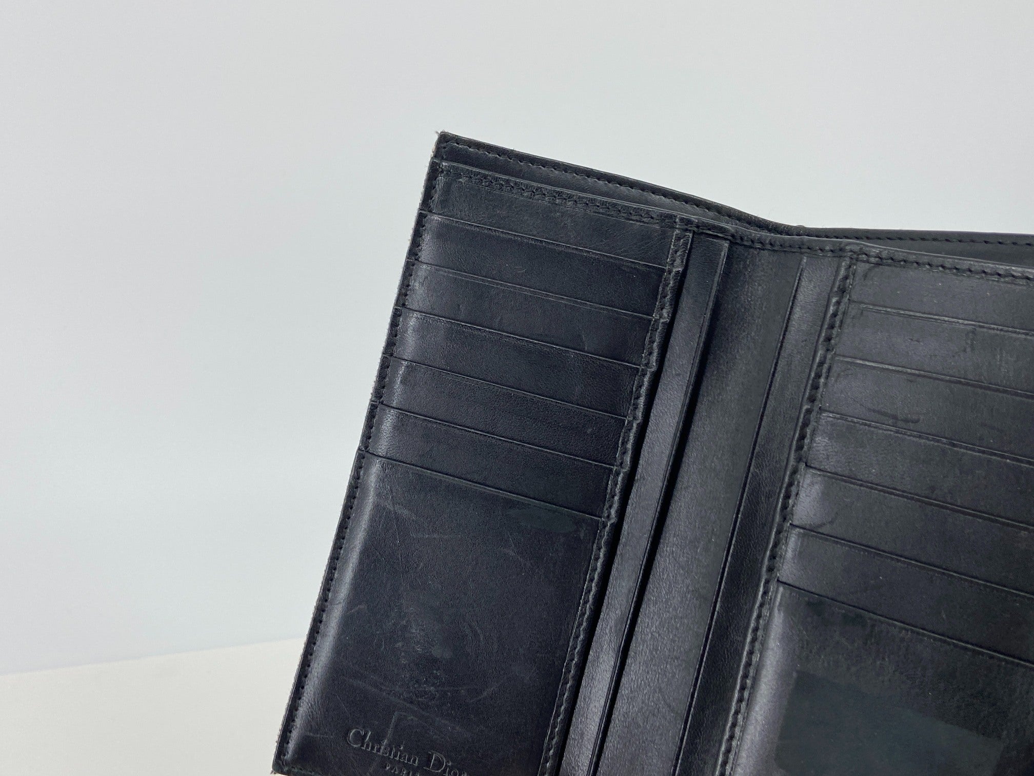 Christian Dior Saddle long Wallet Grey Trotter Monogram