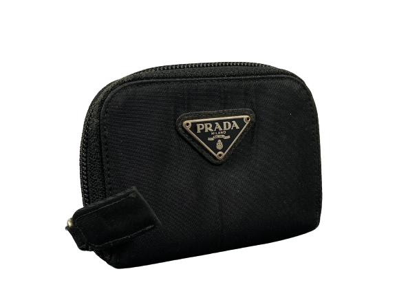 Prada Tessuto Nylon Zippy Compact Wallet Black