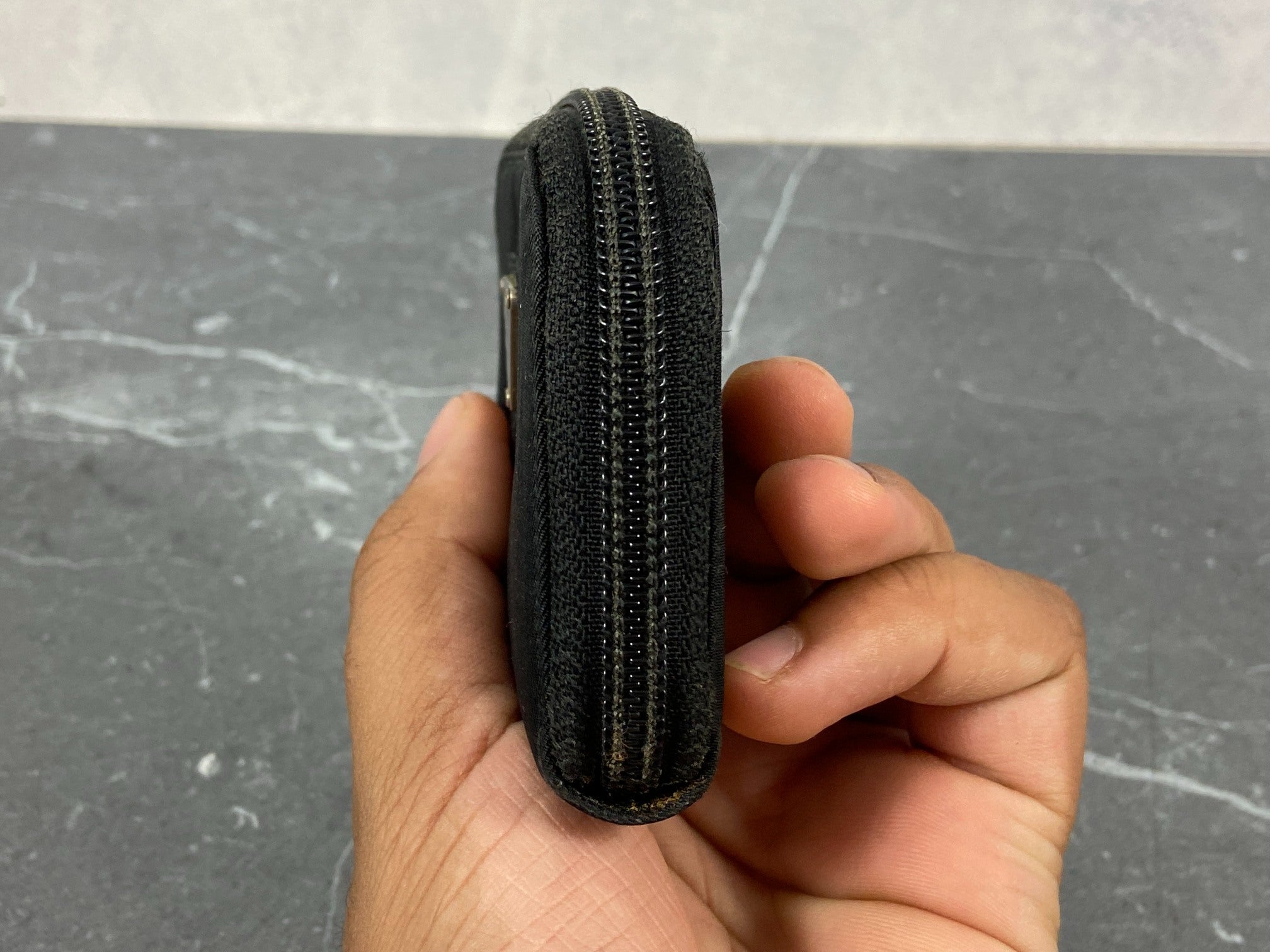 Prada Tessuto Nylon Zippy Compact Wallet Black