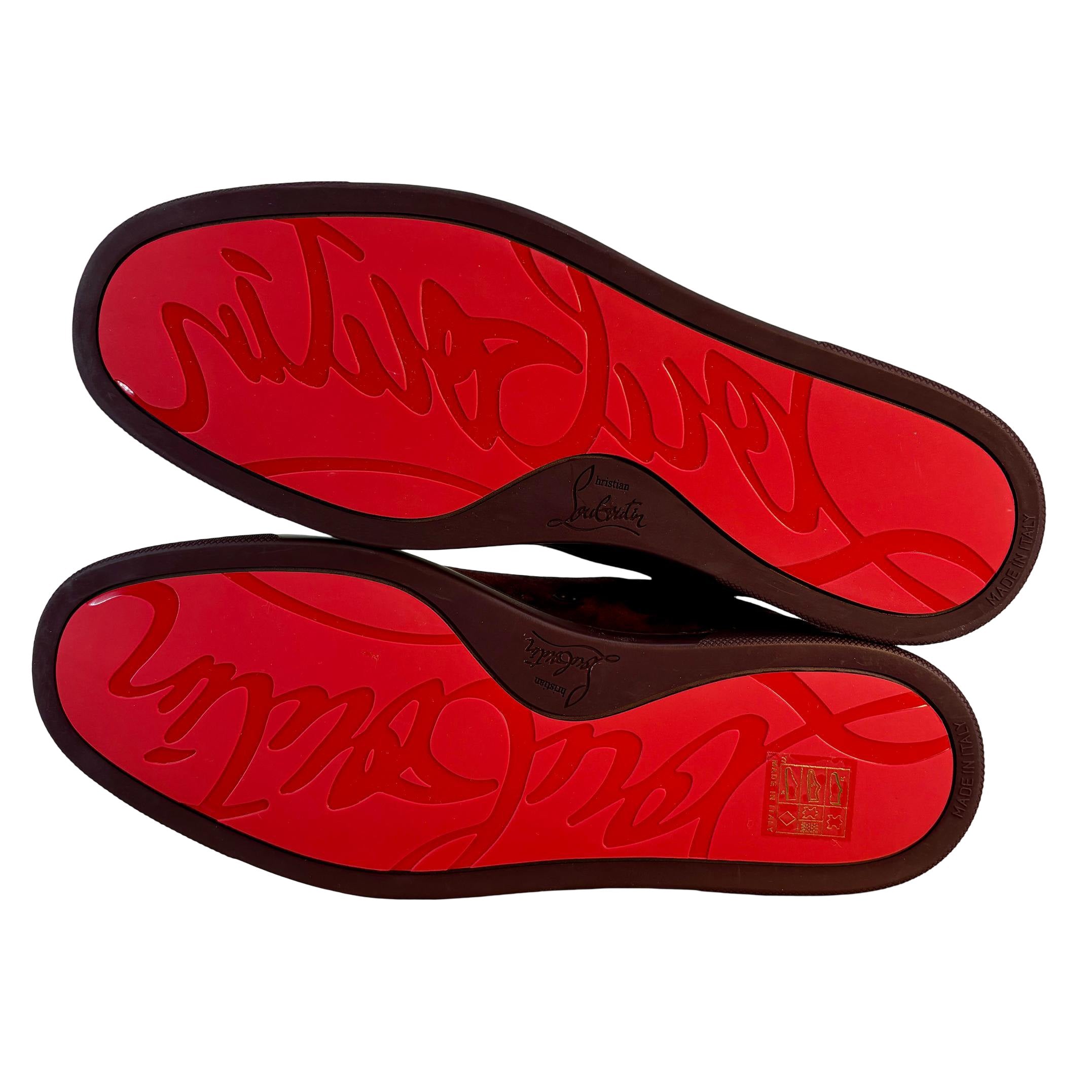 Christian Louboutin Louis Junior Orlato Flat 41.5 Amara Velour