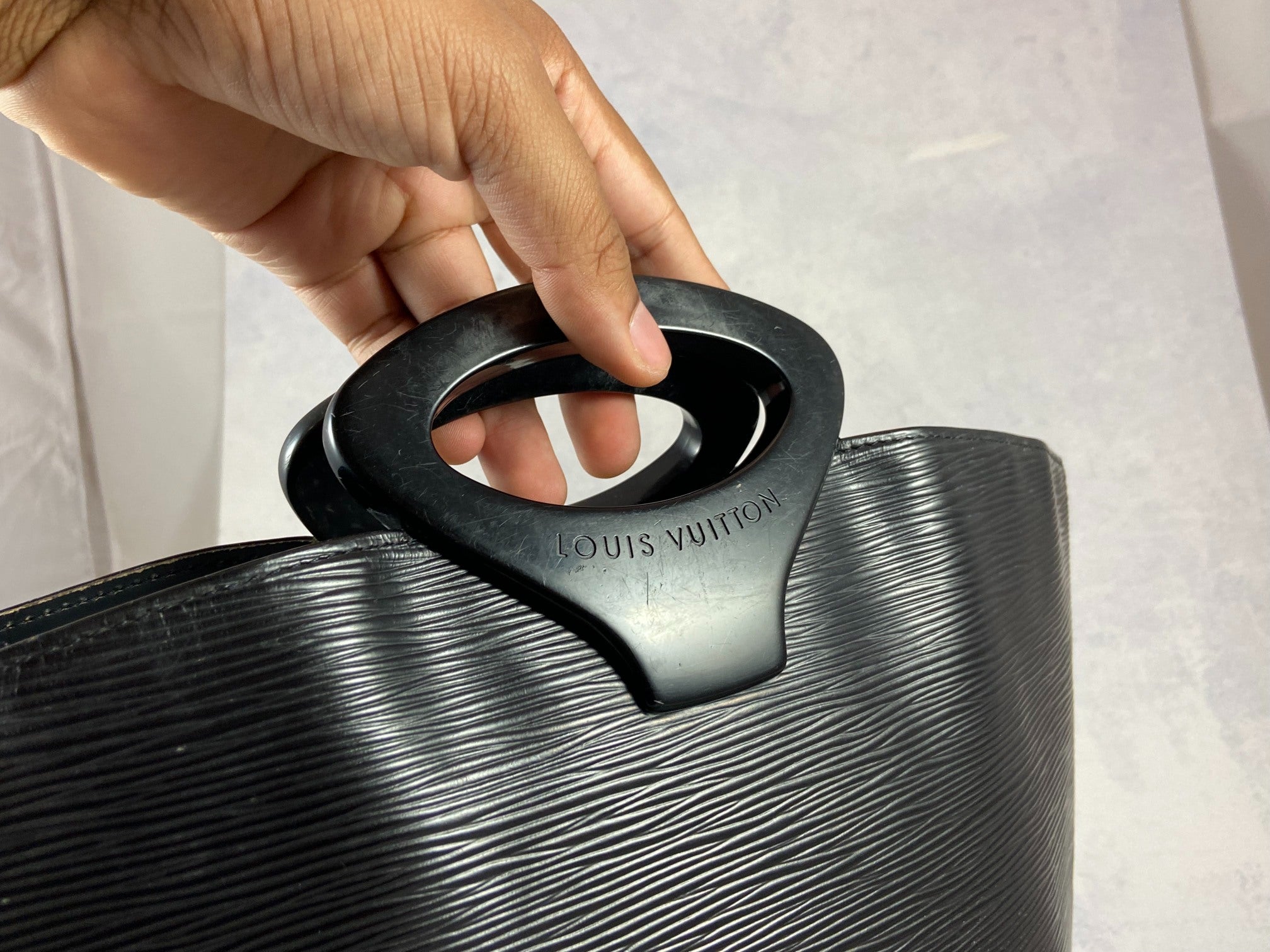 Louis Vuitton Noctambule Handbag Black Epi Leather