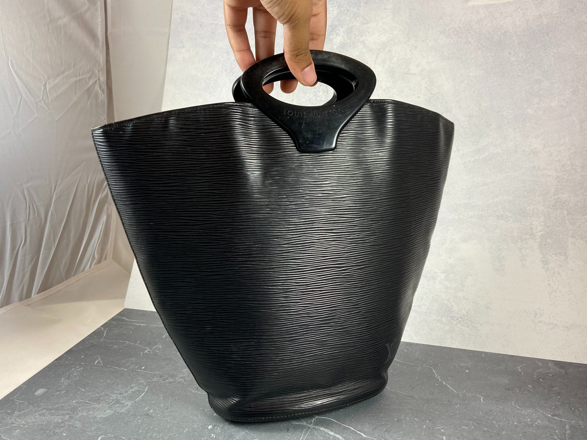 Louis Vuitton Noctambule Handbag Black Epi Leather