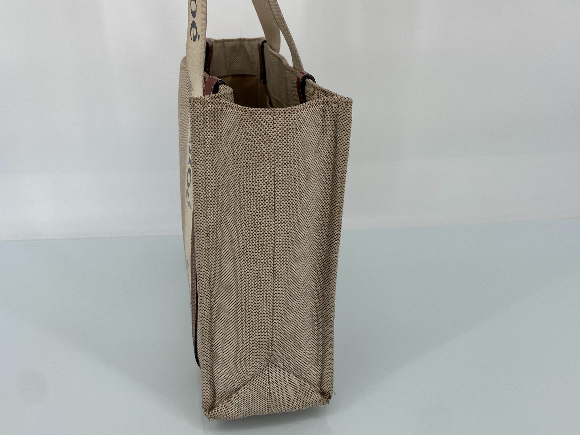 Chloé Woody Tote Bag Beige