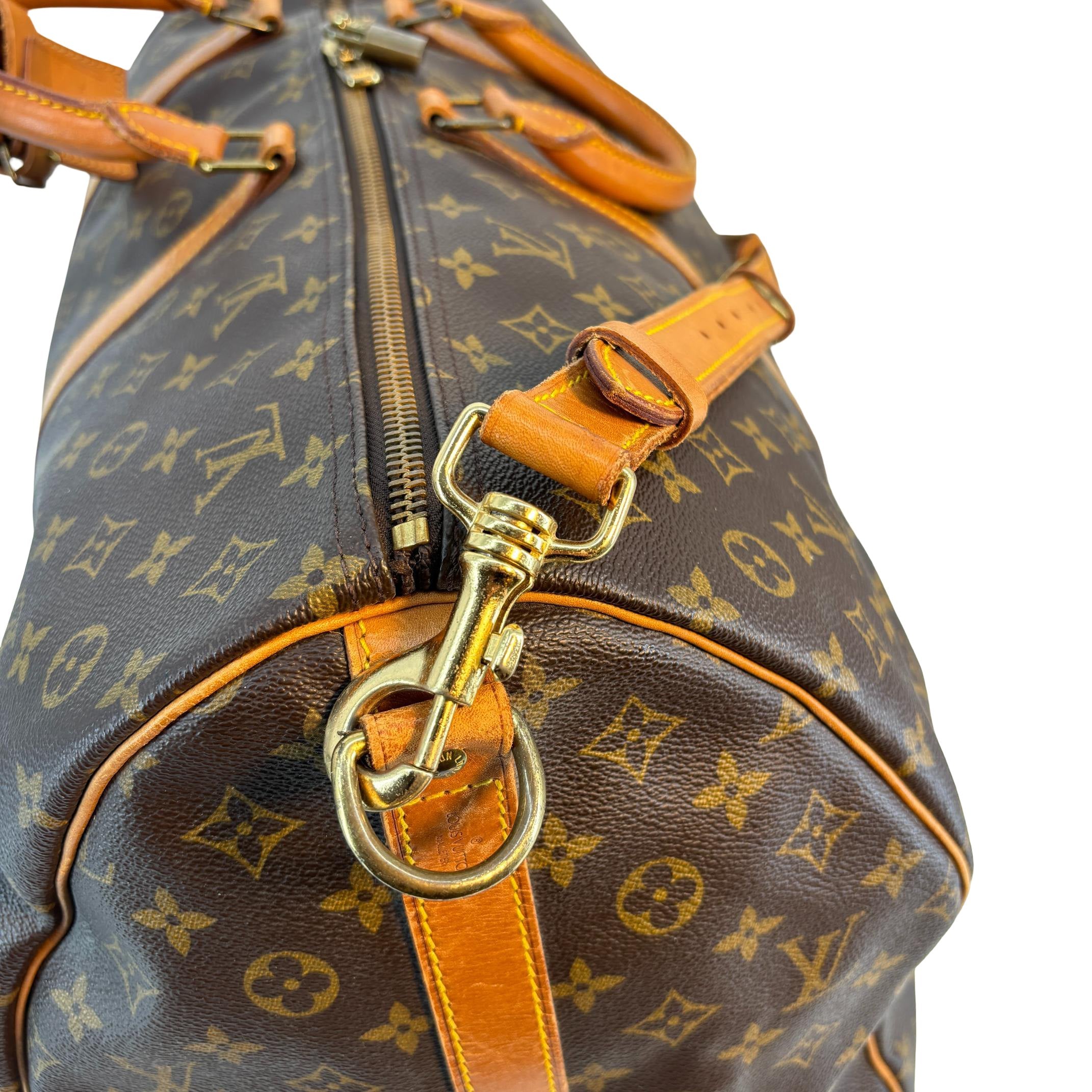 Louis Vuitton Keepall 60 Bandoulière Braun Monogram Canvas