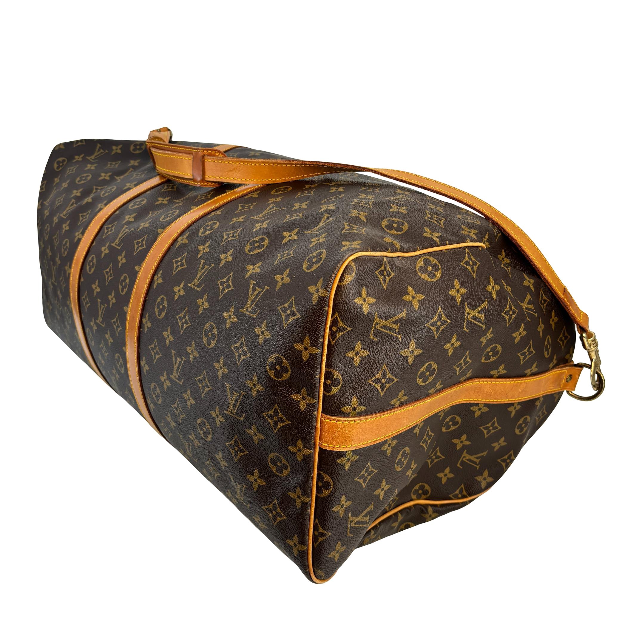 Louis Vuitton Keepall 60 Bandoulière Braun Monogram Canvas