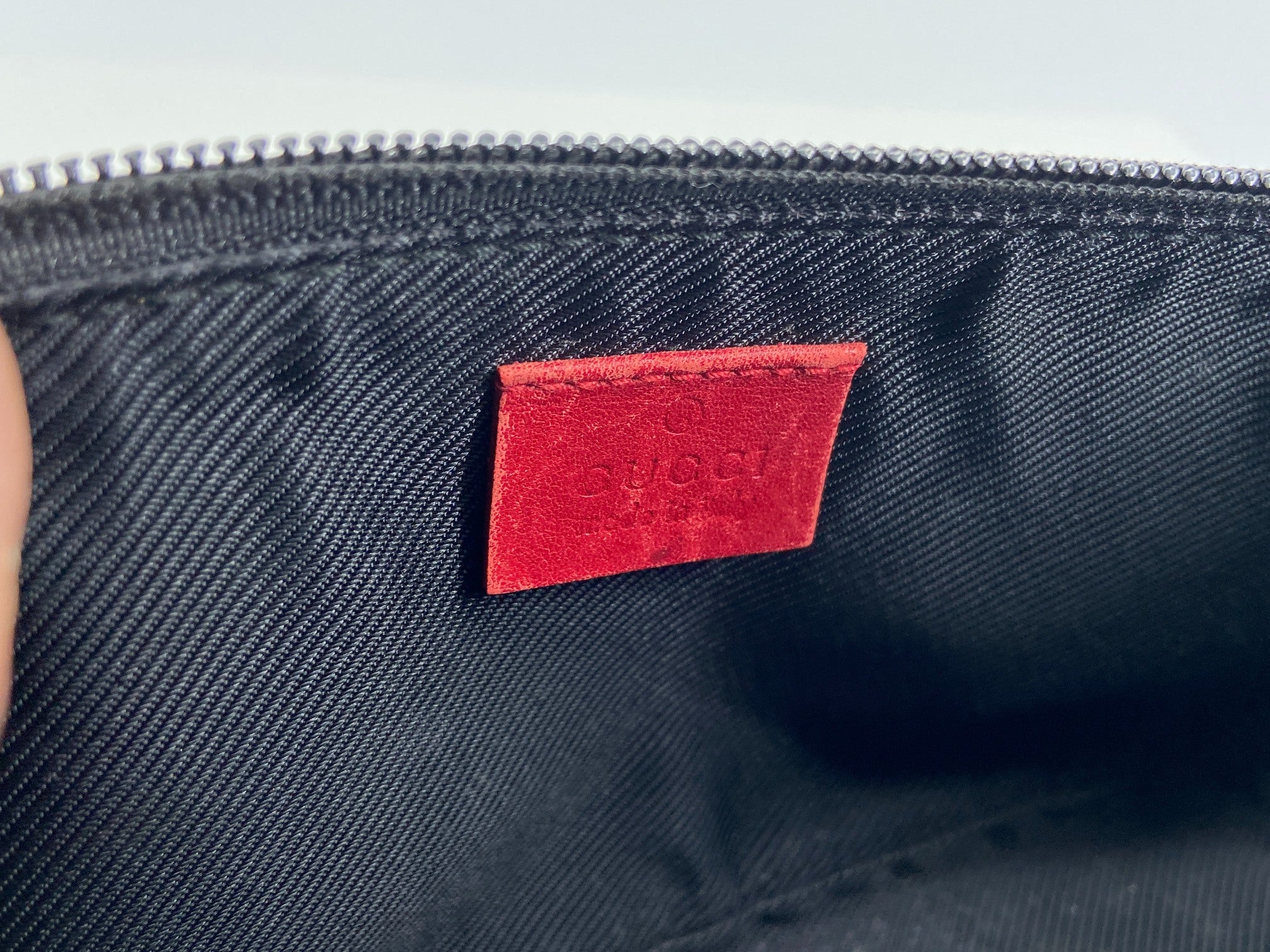 Gucci Banana Boat Accessory Pouch Grey GG Monogram