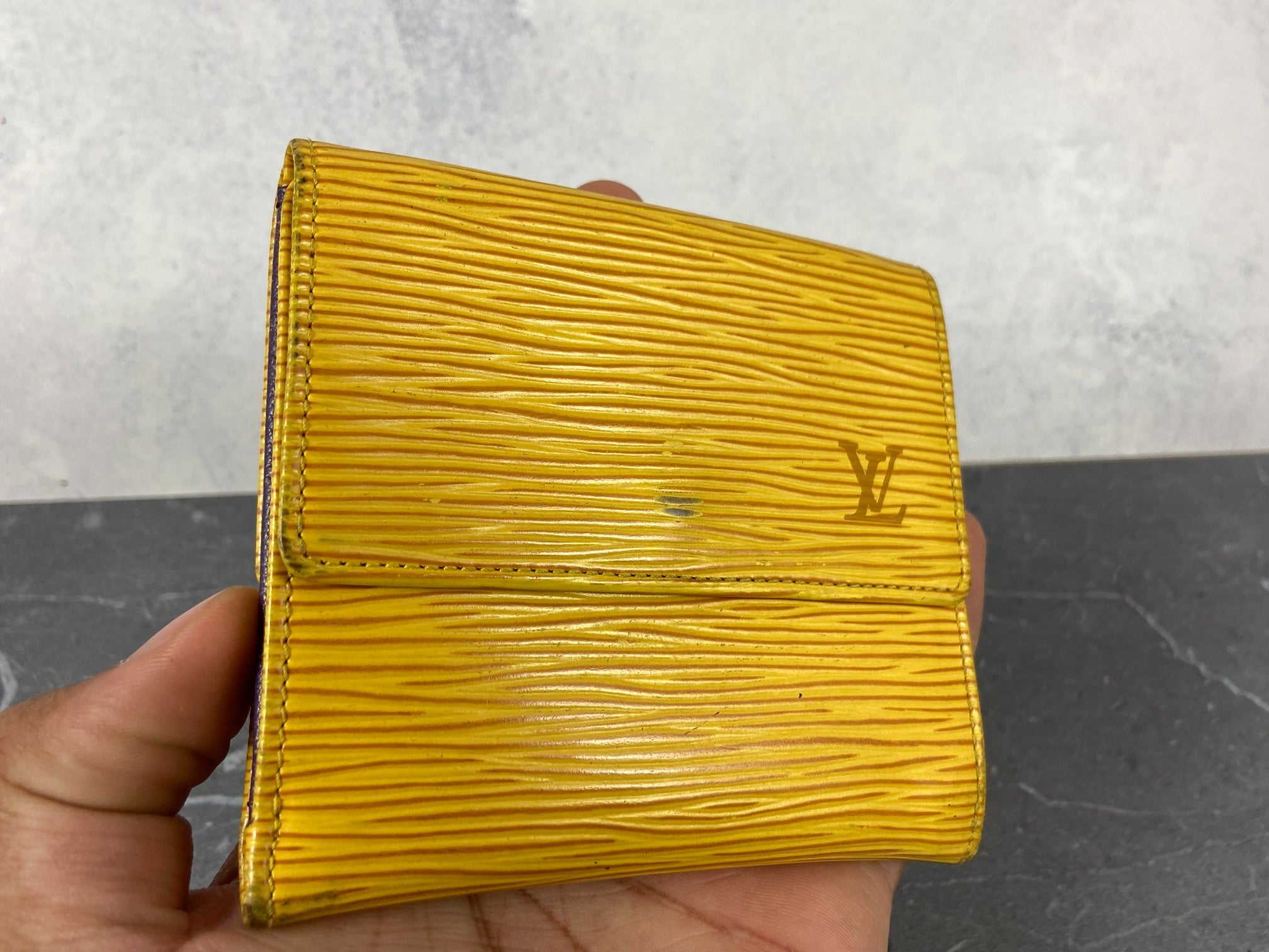 Louis Vuitton Elise Wallet Black Epi Leather