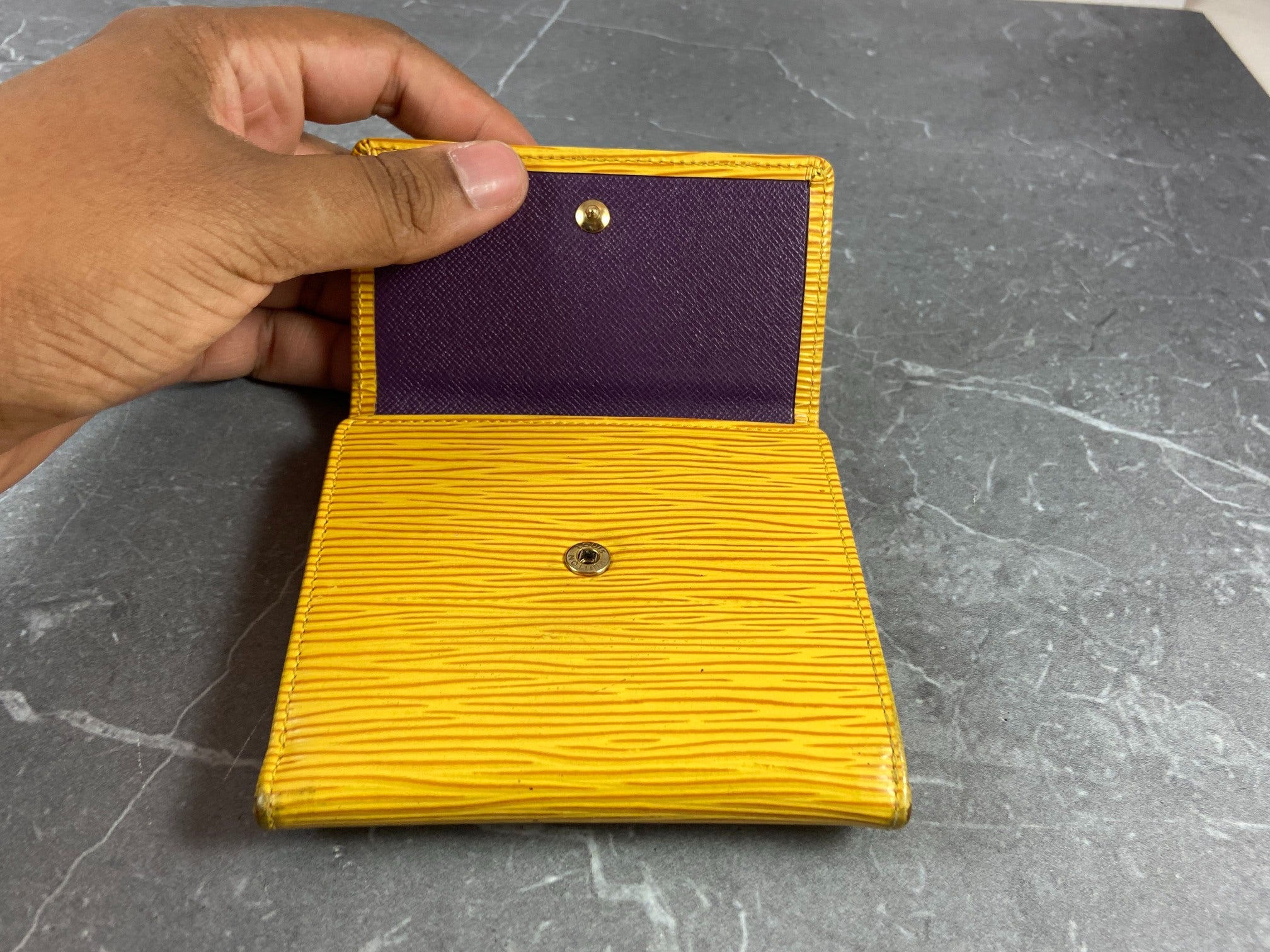 Louis Vuitton Elise Wallet Black Epi Leather