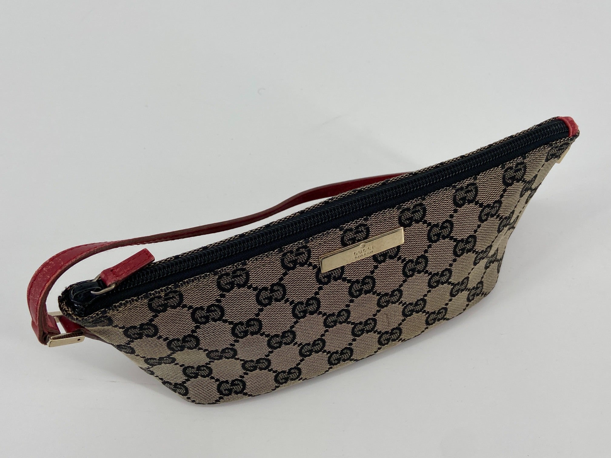 Gucci Banana Boat Accessory Pouch Grey GG Monogram