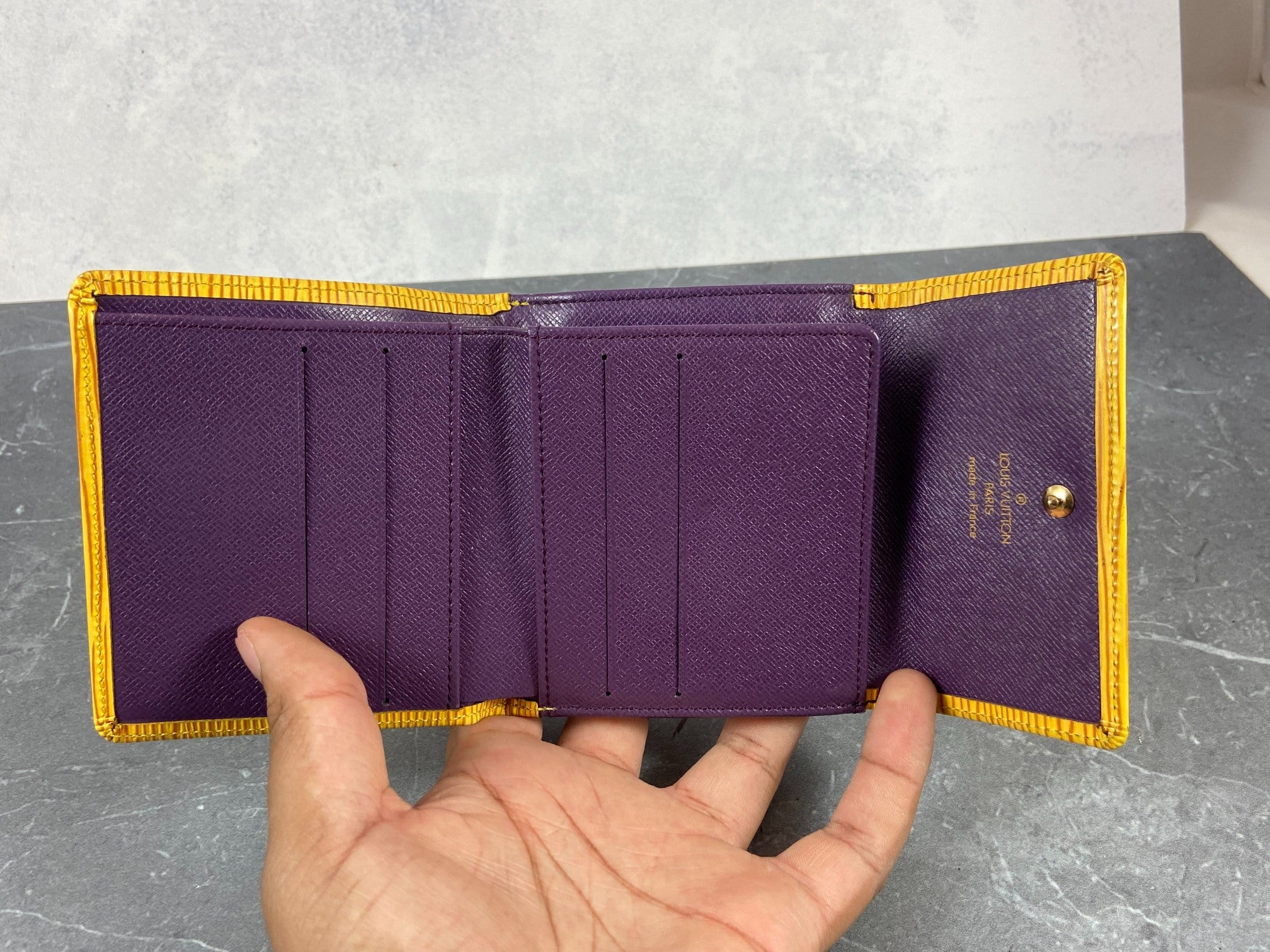 Louis Vuitton Elise Wallet Black Epi Leather