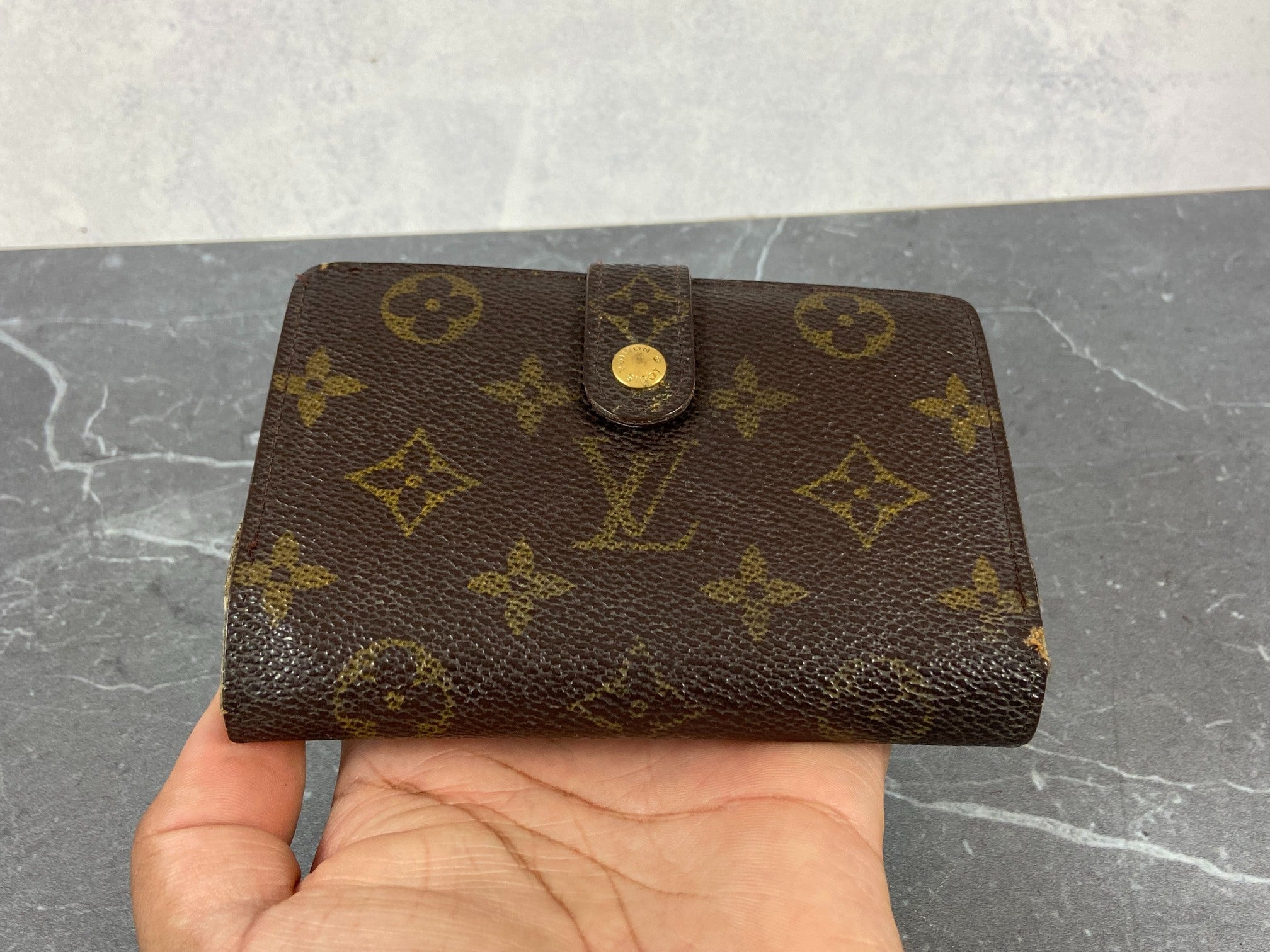 Louis Vuitton French Compact Wallet Monogram Canvas