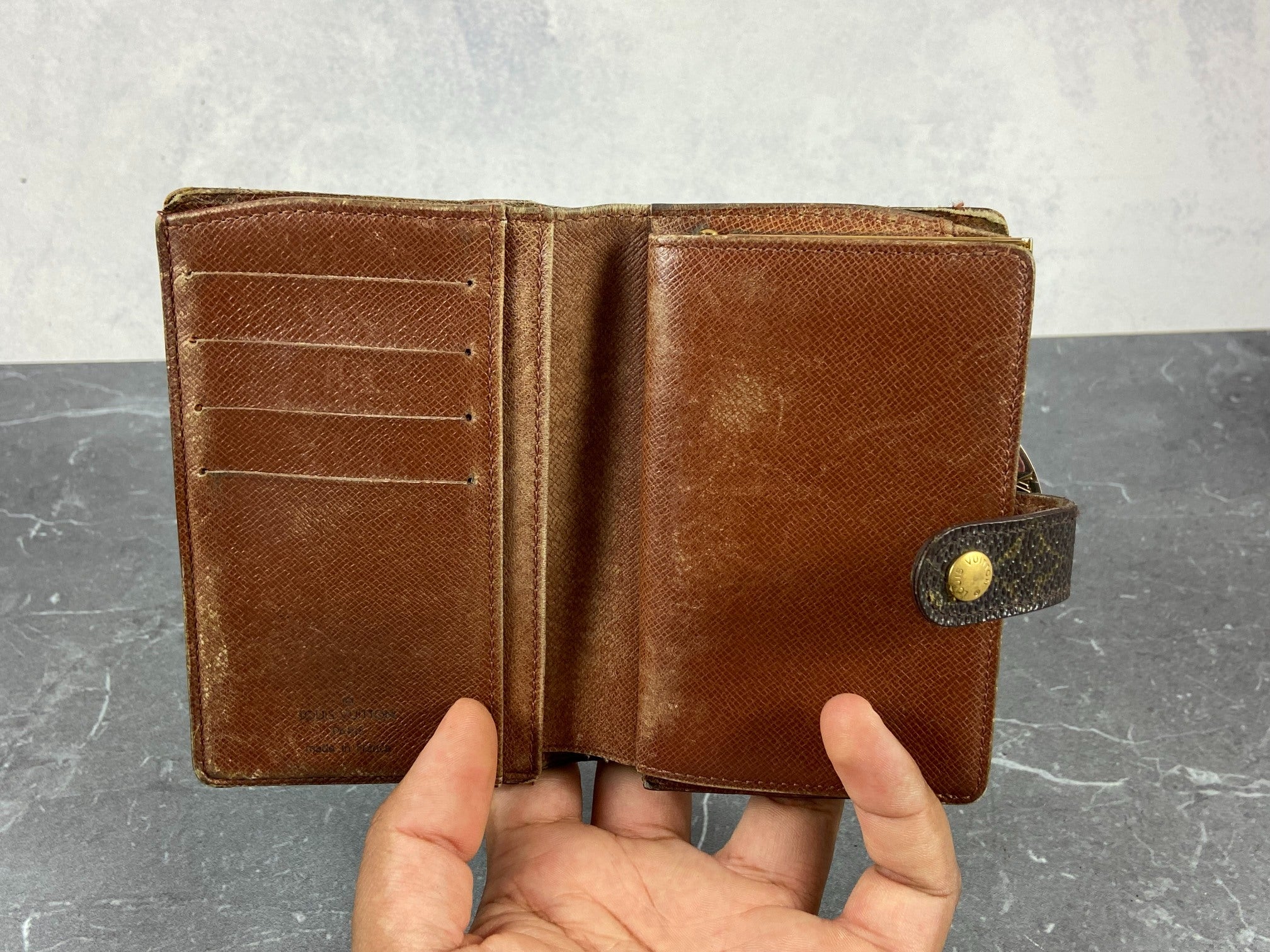 Louis Vuitton French Compact Wallet Monogram Canvas