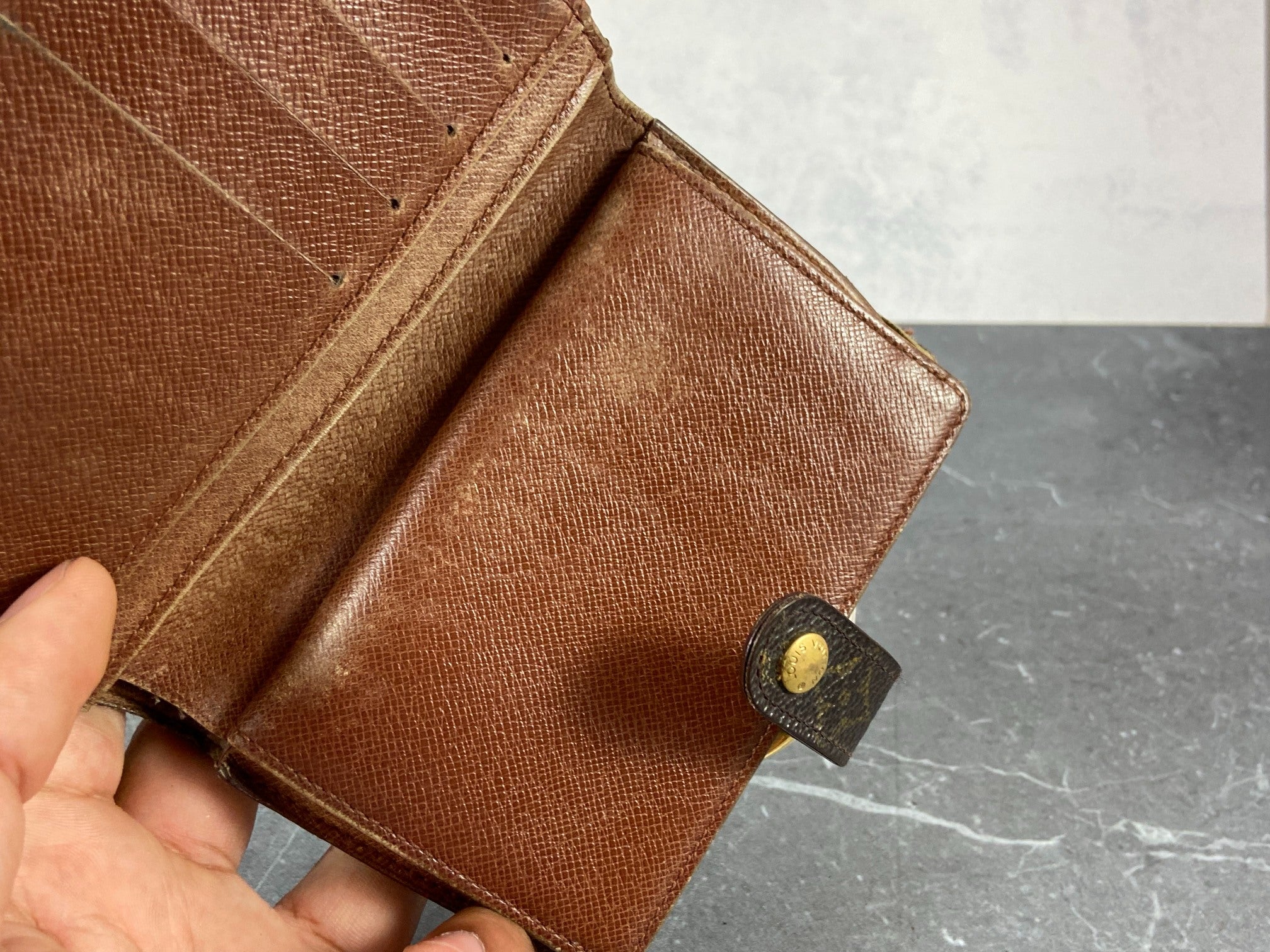 Louis Vuitton French Compact Wallet Monogram Canvas