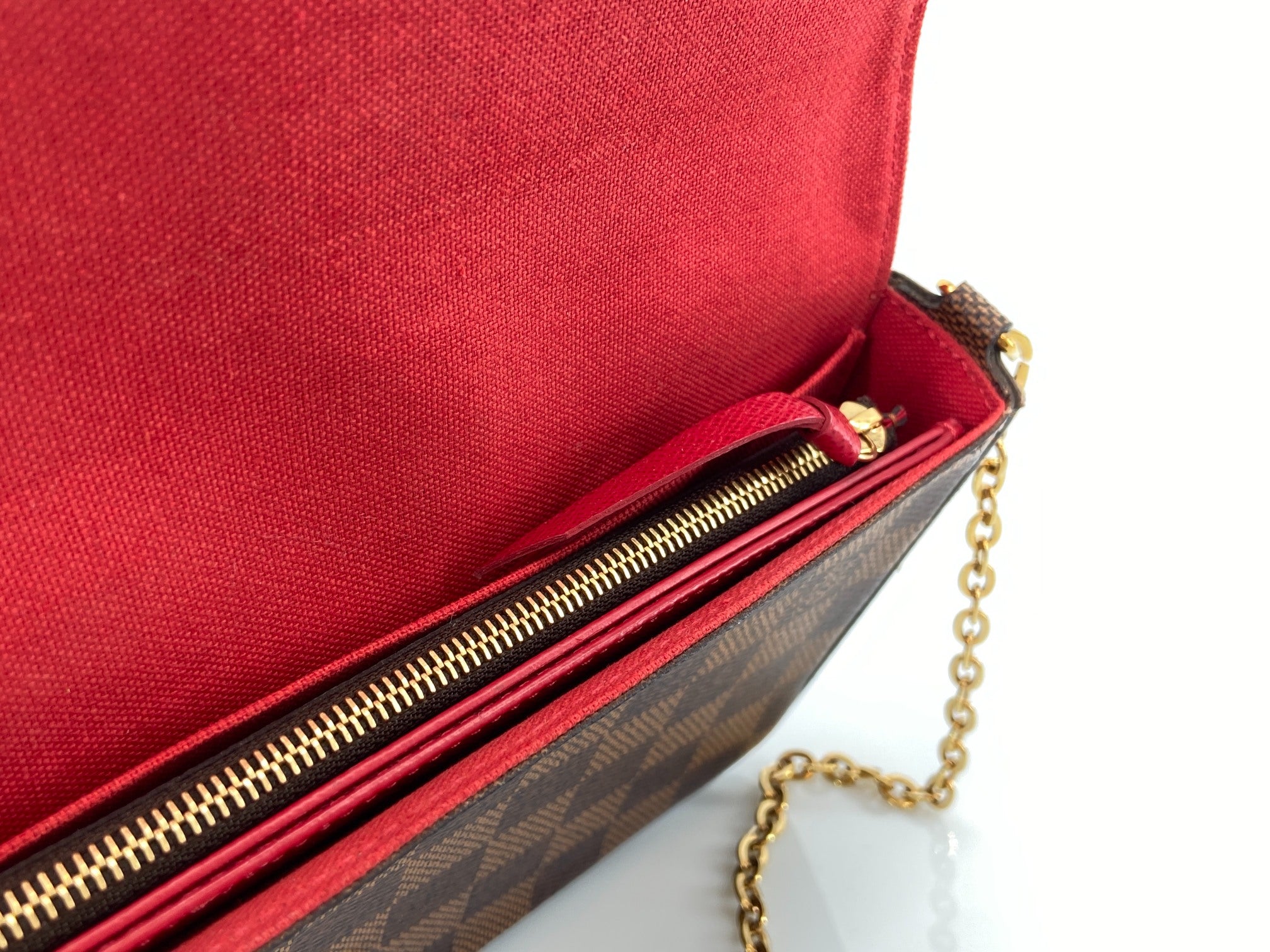 Louis Vuitton Félicie Pochette Damier Ebene Canvas