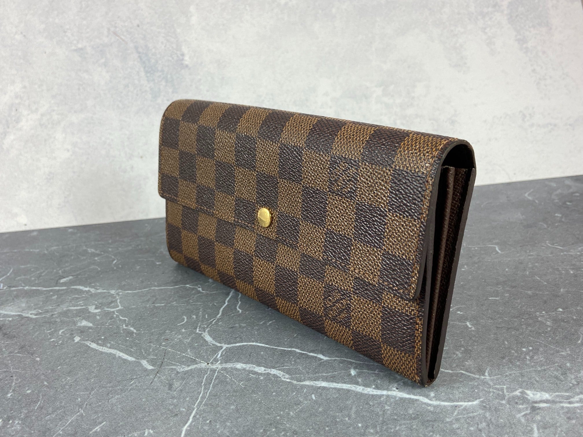 Louis Vuitton Sarah Wallet Damier Ebene Canvas