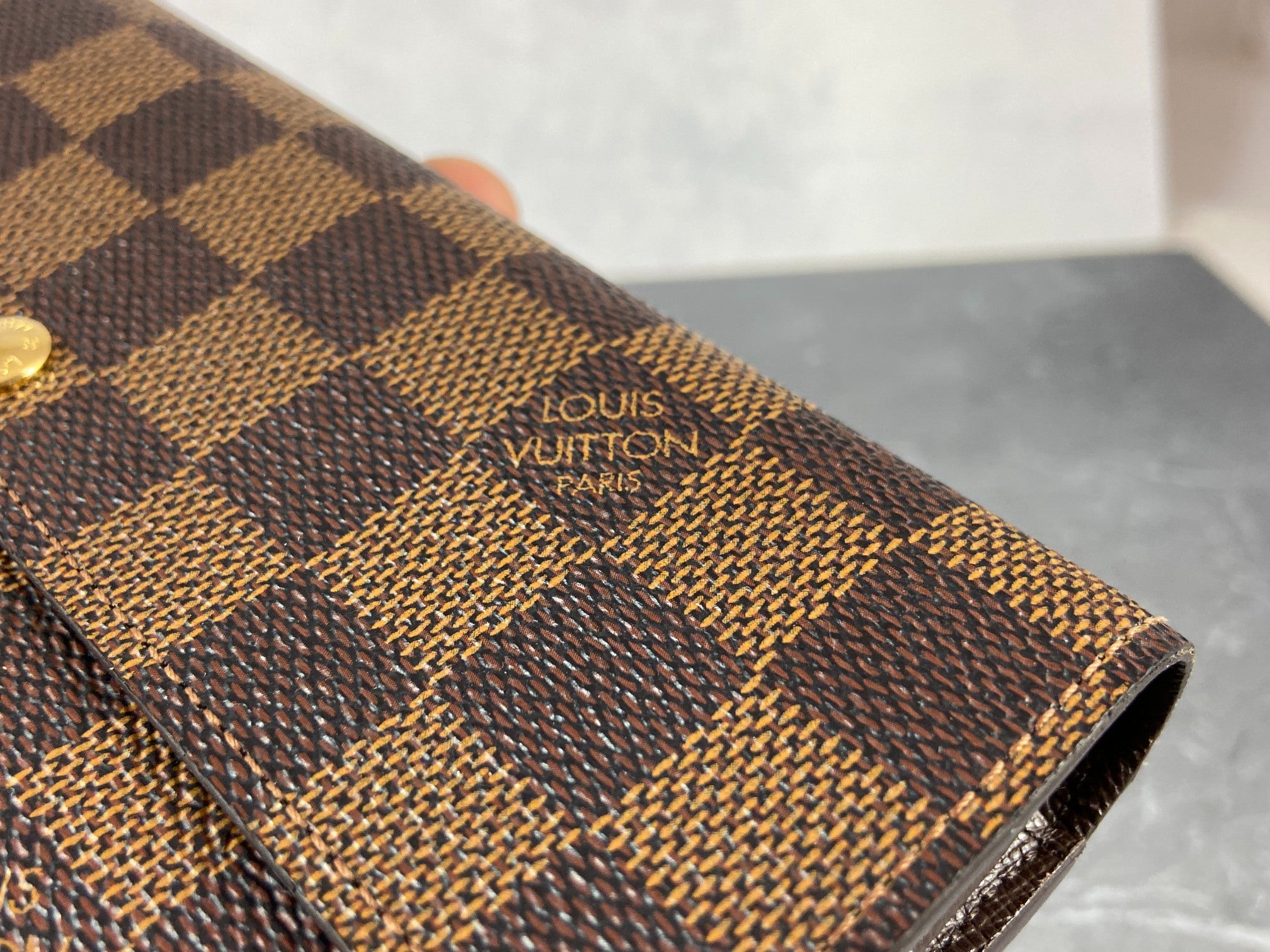 Louis Vuitton Sarah Wallet Damier Ebene Canvas