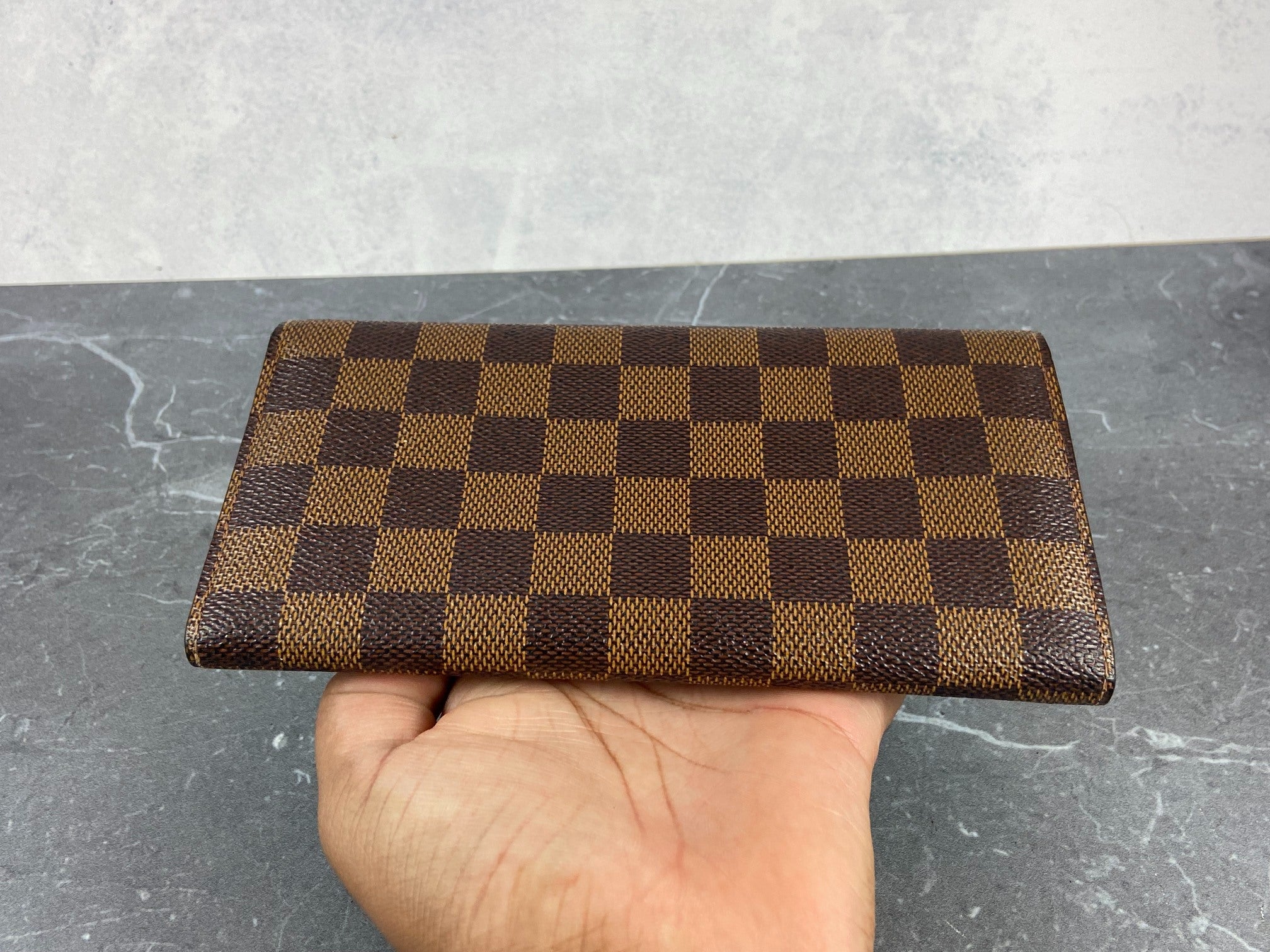 Louis Vuitton Sarah Wallet Damier Ebene Canvas