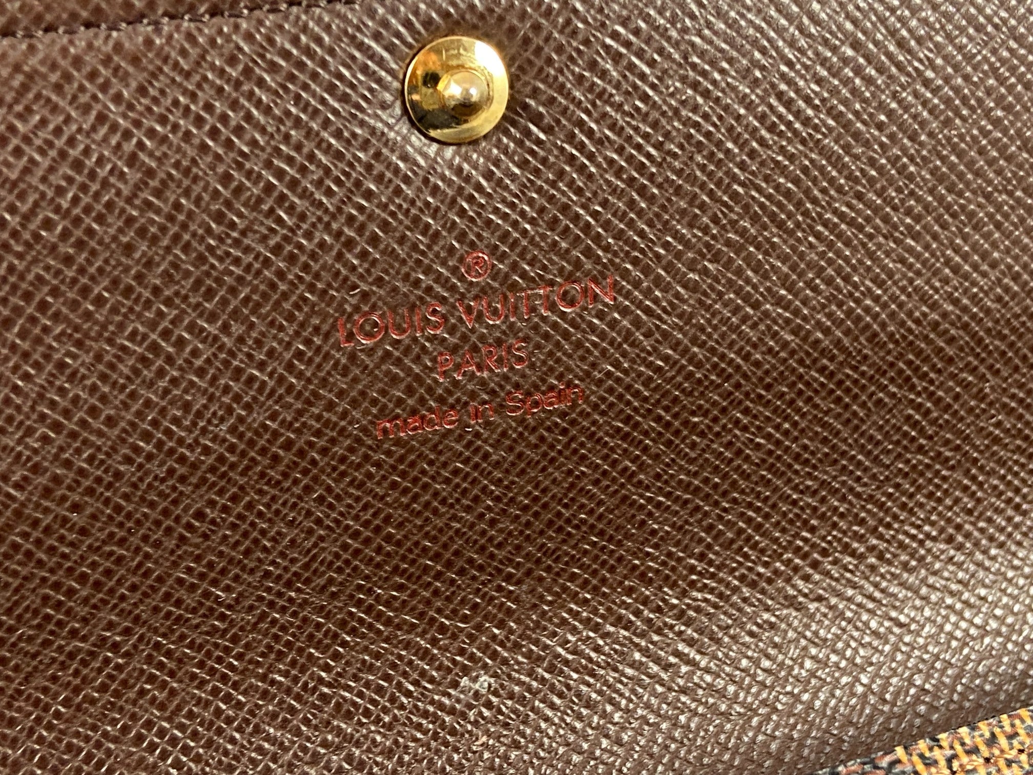 Louis Vuitton Sarah Wallet Damier Ebene Canvas