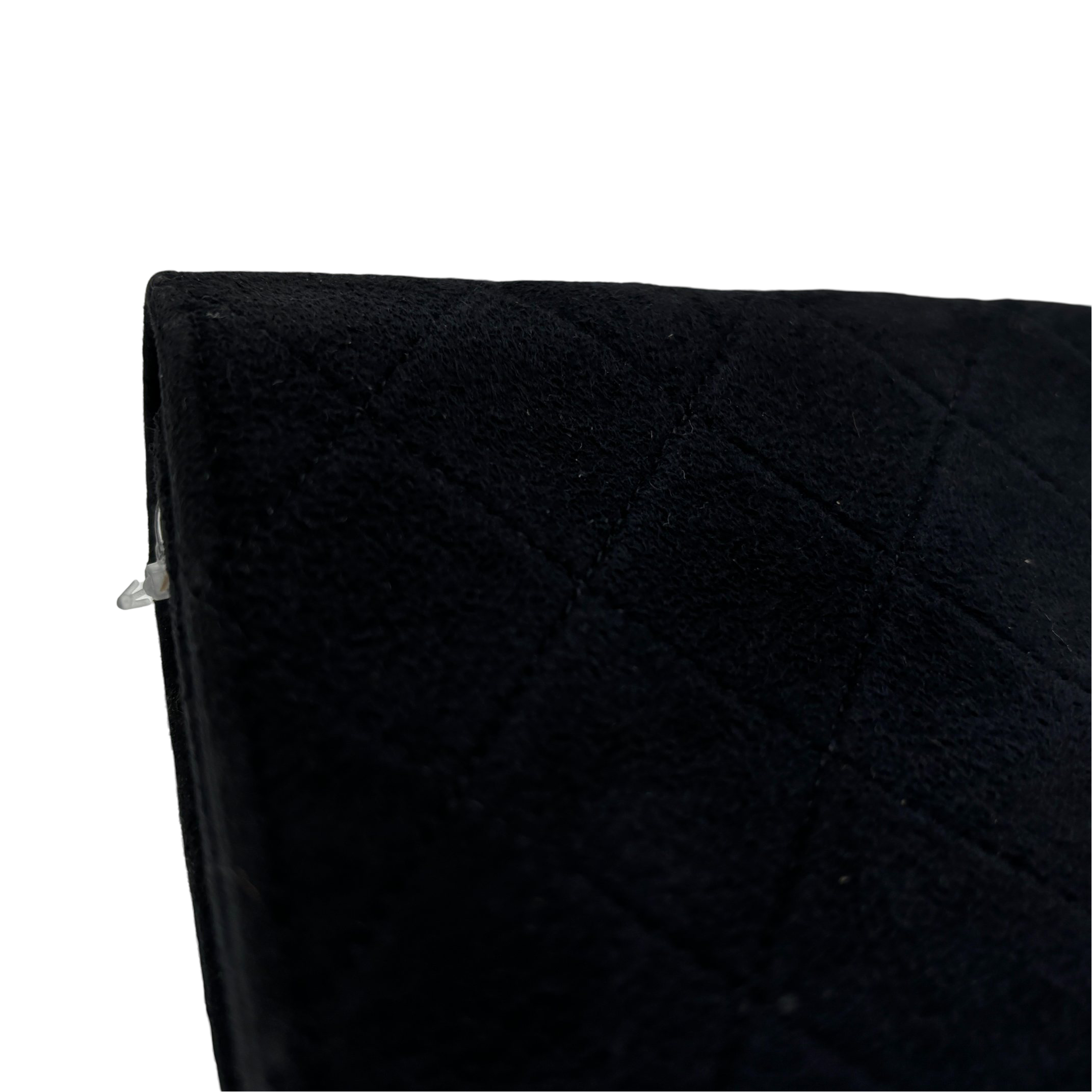 Chanel Full Flap Bag Push-Lock Navy Matelassé Velvet