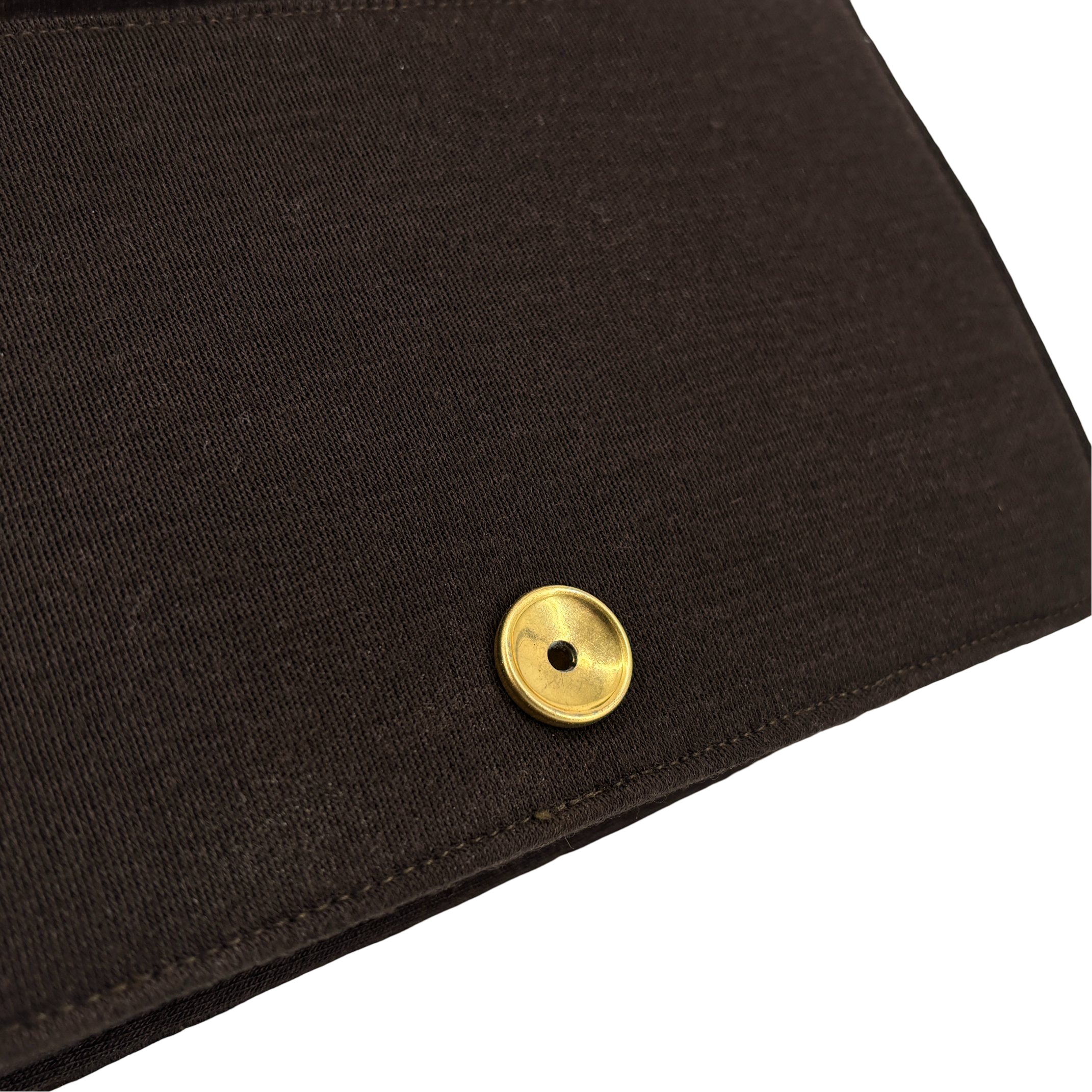 Chanel Full Flap Bag Push-Lock Brown Matelassé Jersey