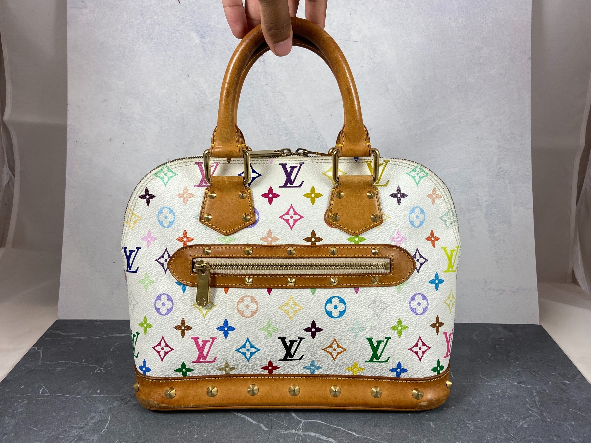 Louis Vuitton Takashi Murakami Alma PM Multicolor White