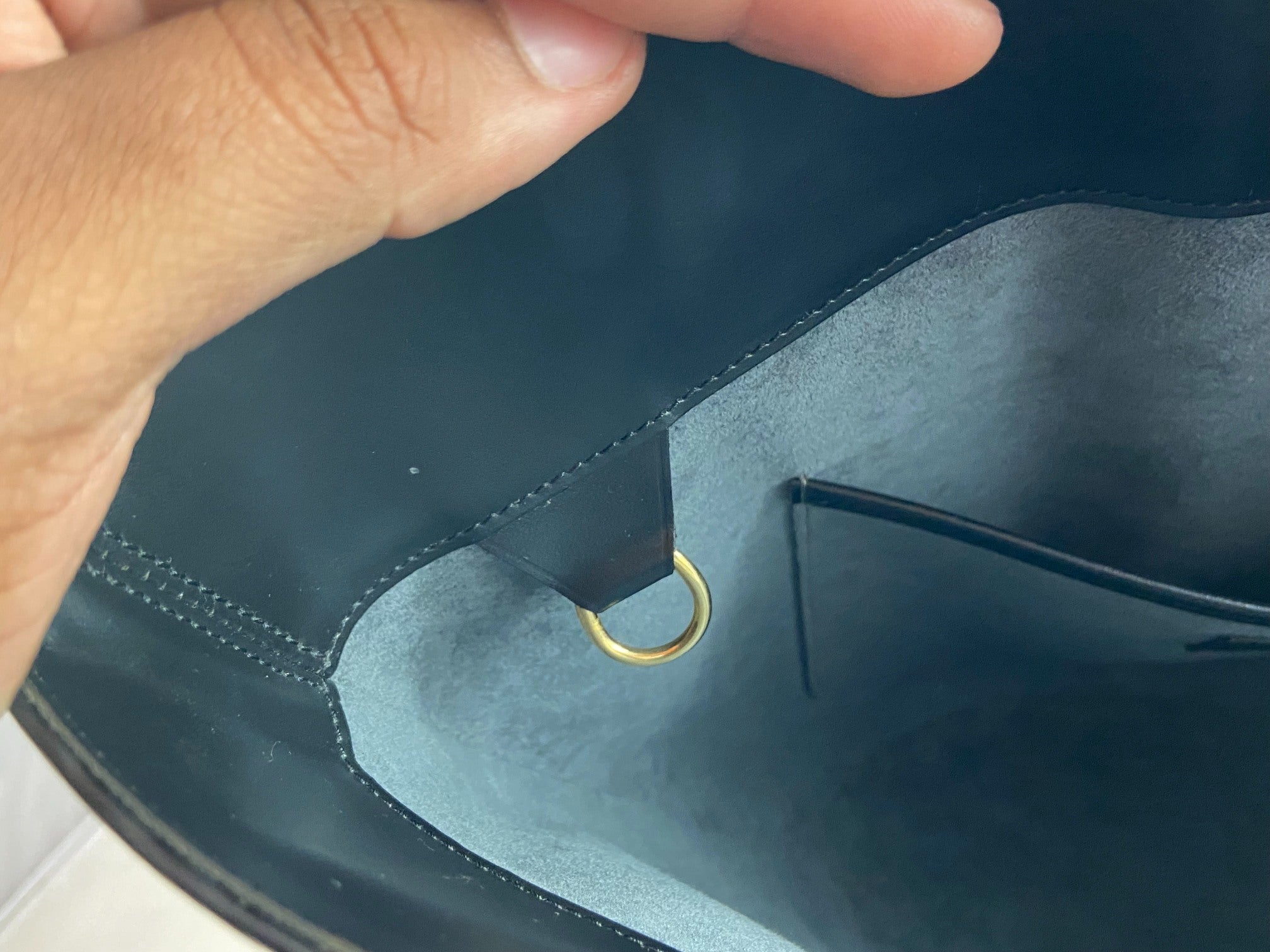 Louis Vuitton Noctambule Handbag Black Epi Leather