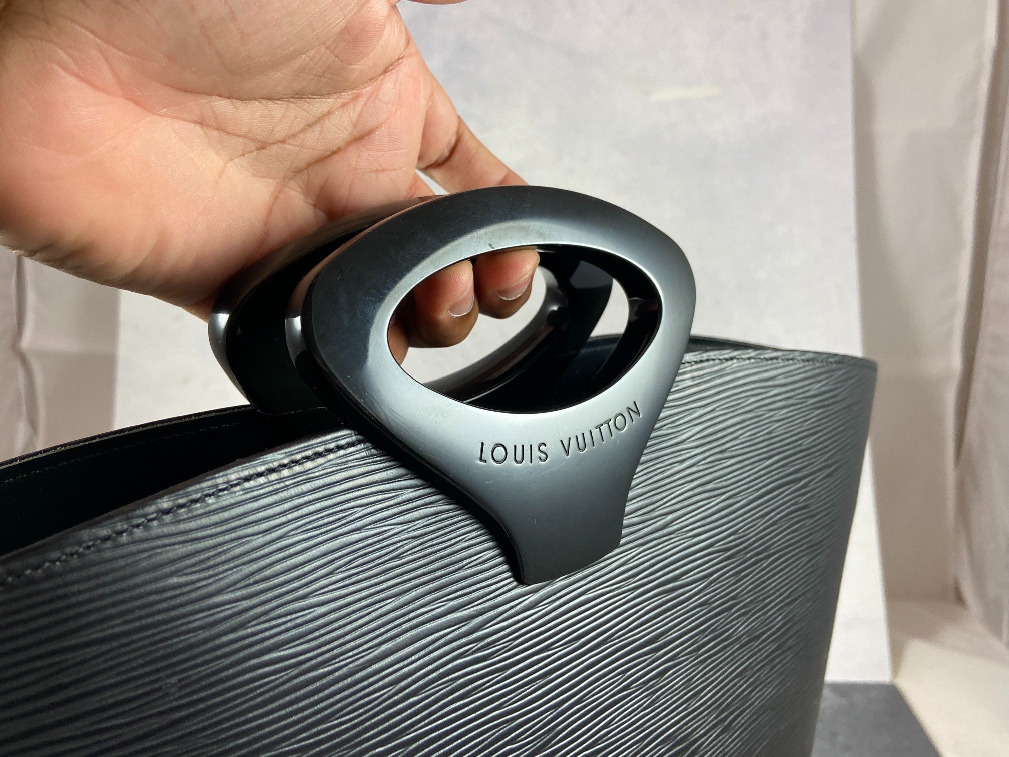 Louis Vuitton Noctambule Handbag Black Epi Leather