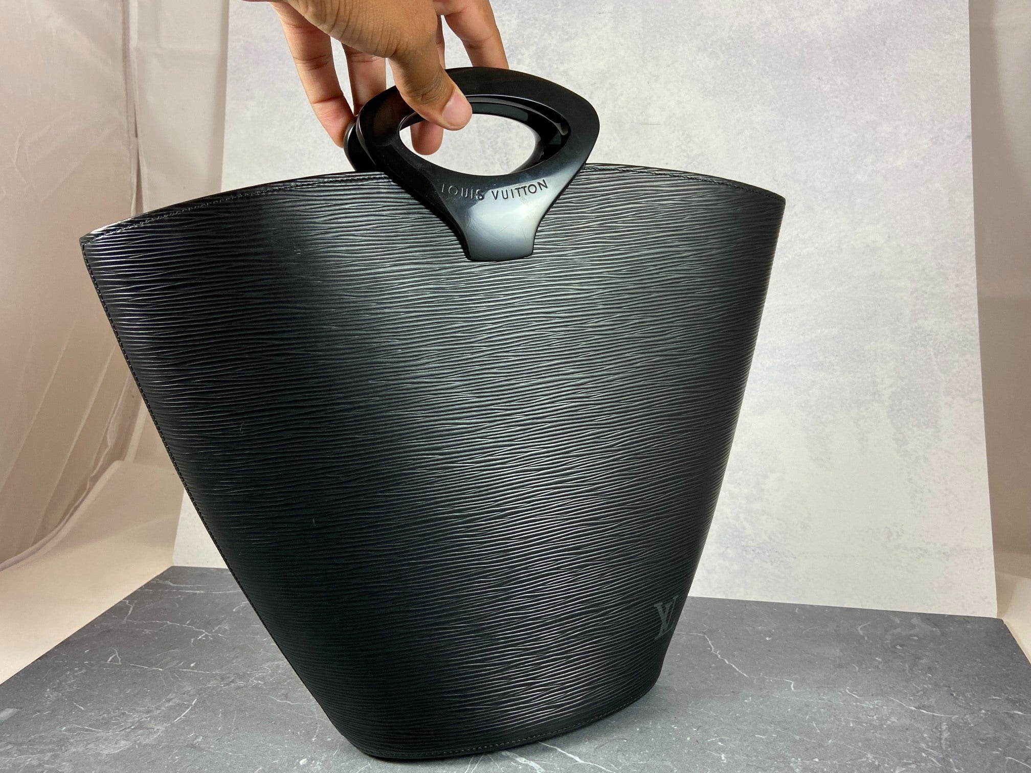 Louis Vuitton Noctambule Handbag Black Epi Leather