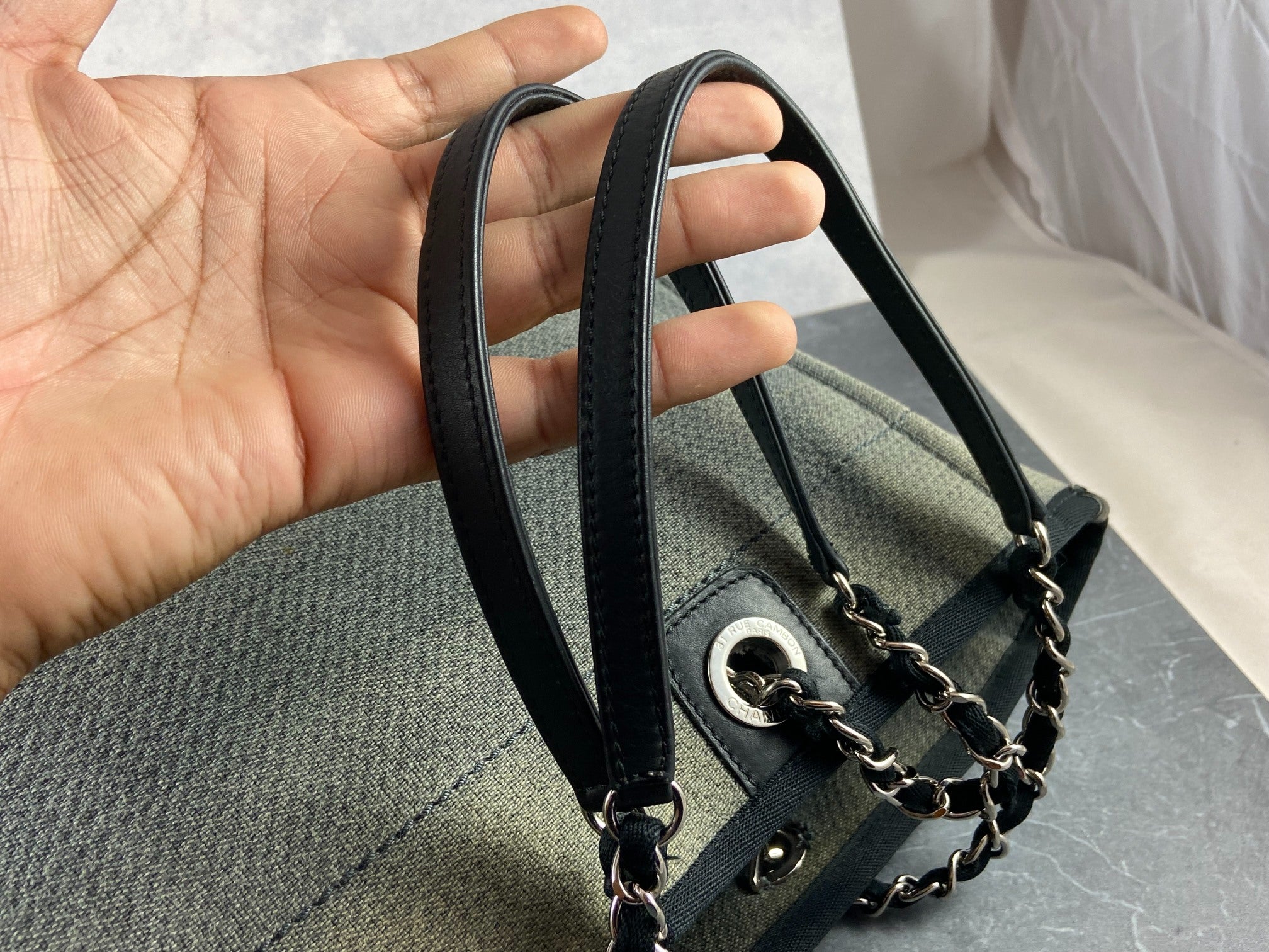 Chanel Deauville Hand / Tote Bag Black
