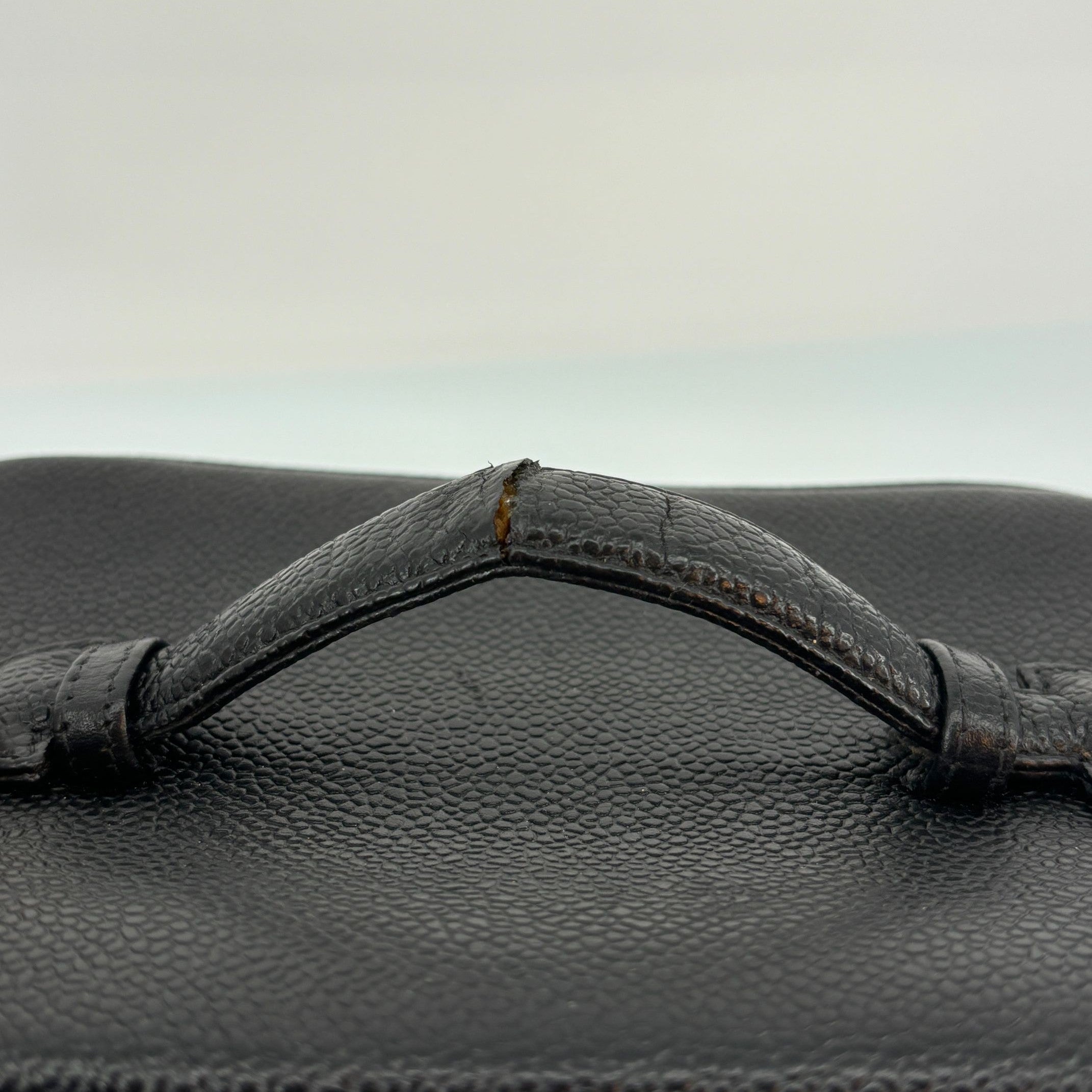 Chanel CC Vanity Bag Black Caviar Leather