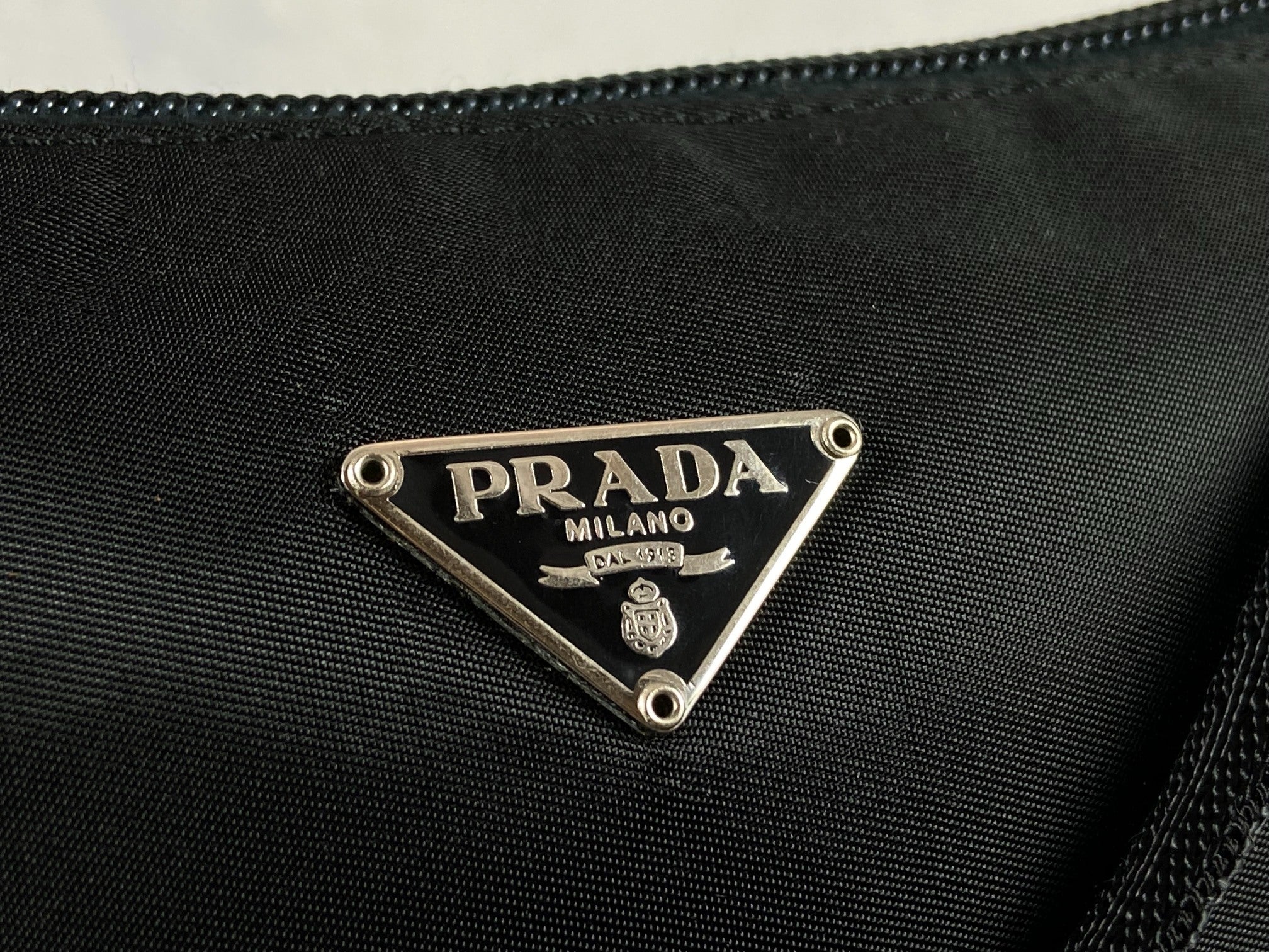 Prada Tessuto Hobo Mini Bag / Pochette Accessoires Black