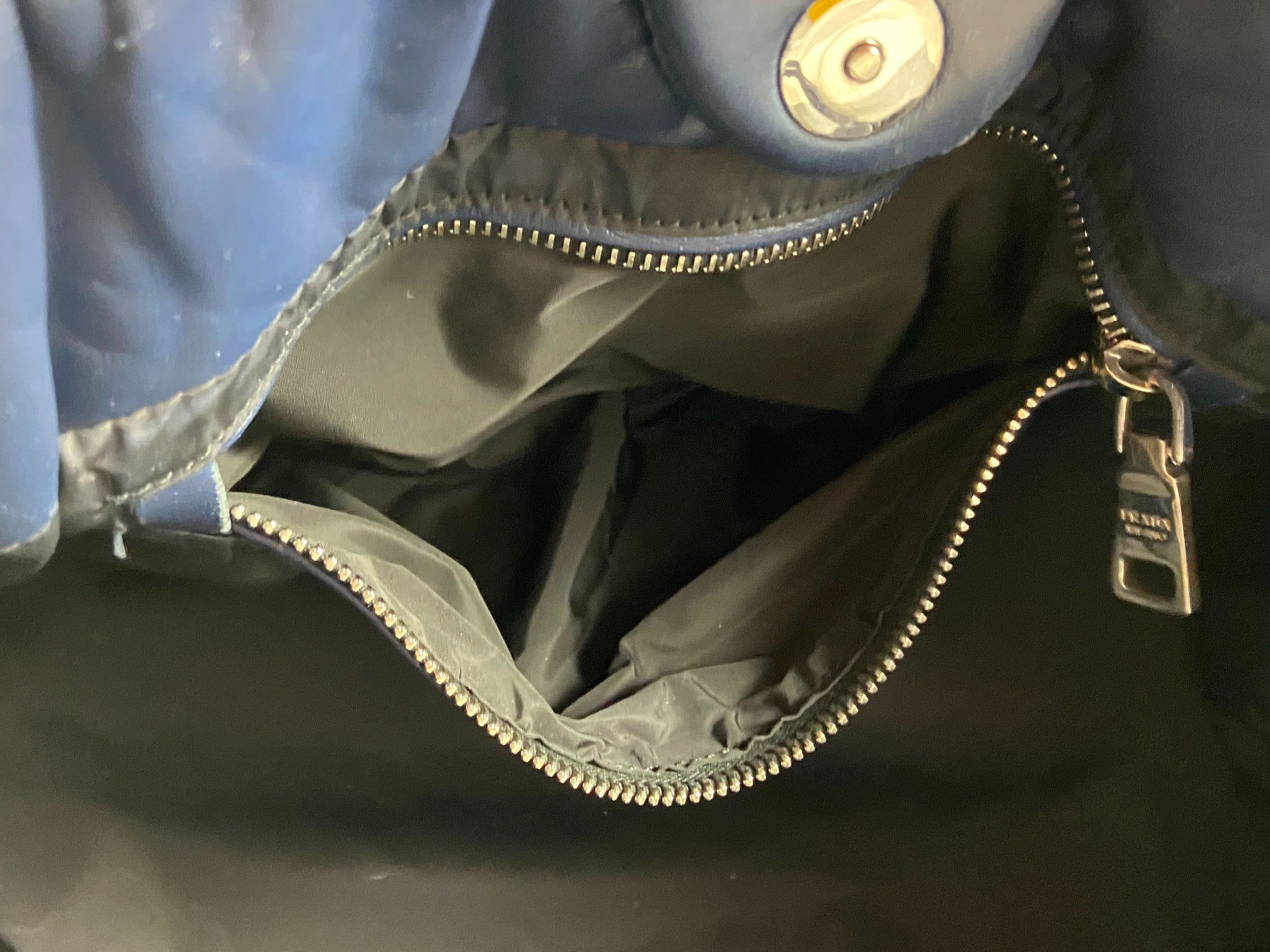 Prada Nappa Bomber Tote / Shoulder Bag Navy Leather incl. Dustbag